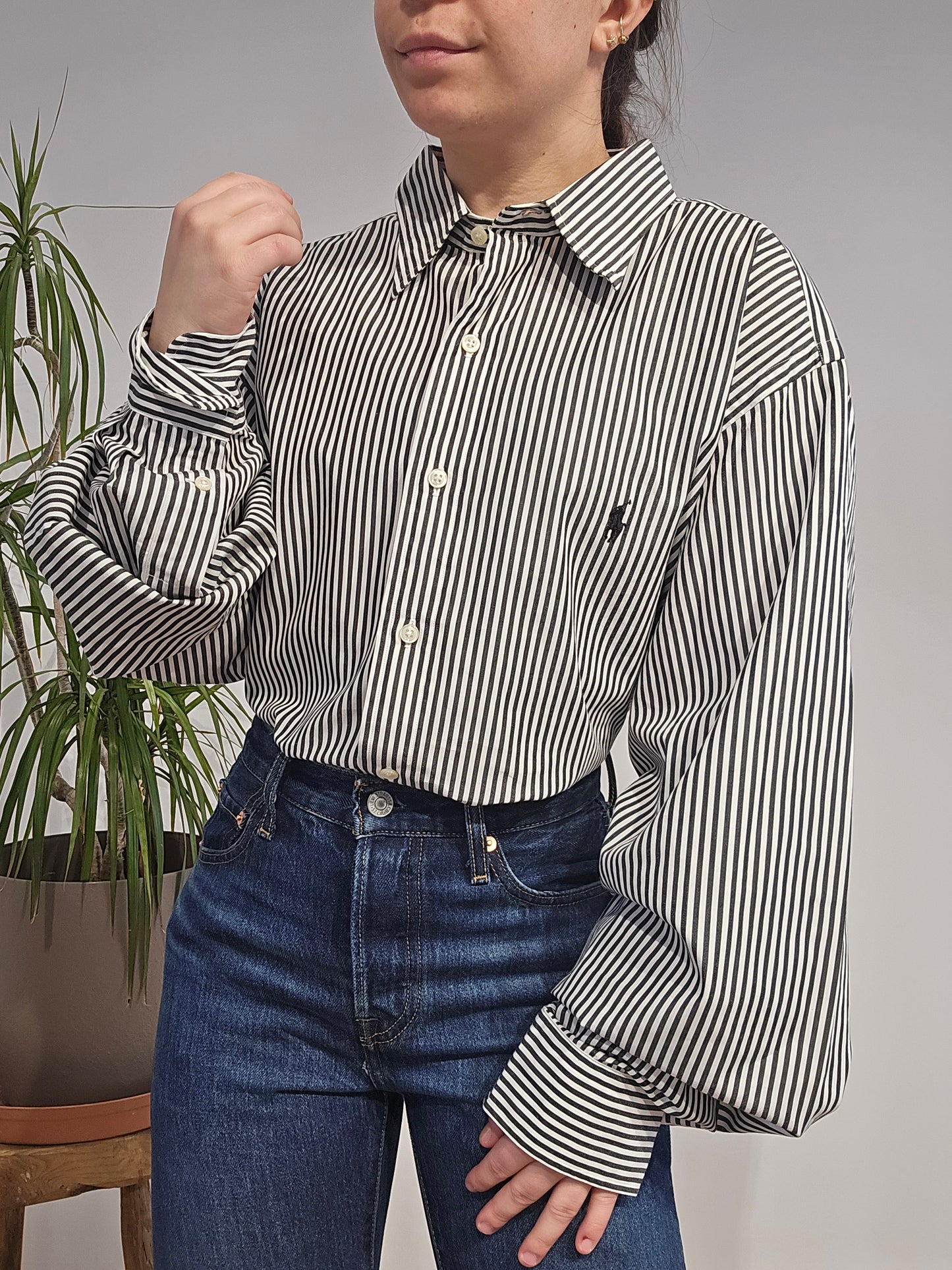 Chemise en coton à rayures - XL/XXL