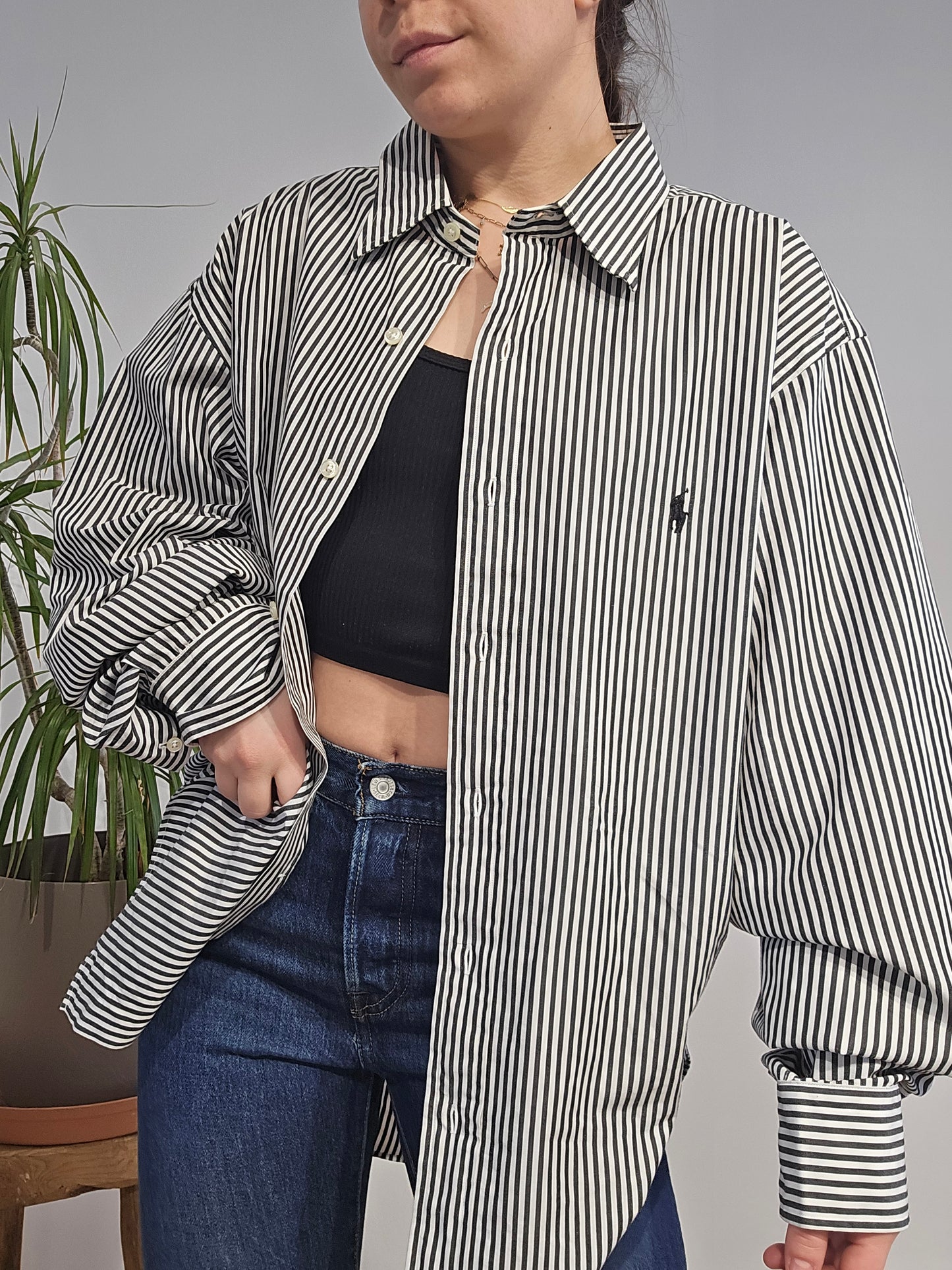 Chemise en coton à rayures - XL/XXL