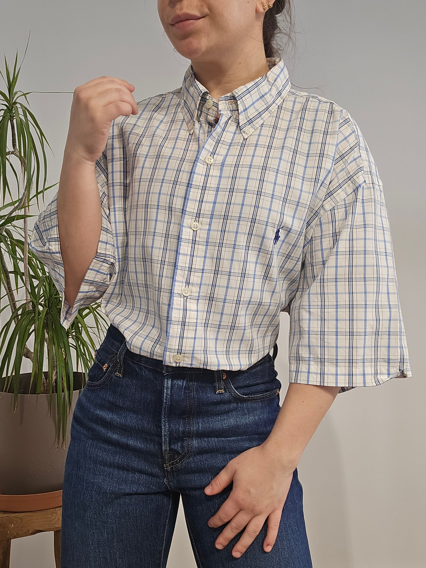 Chemise en coton à carreaux - XL