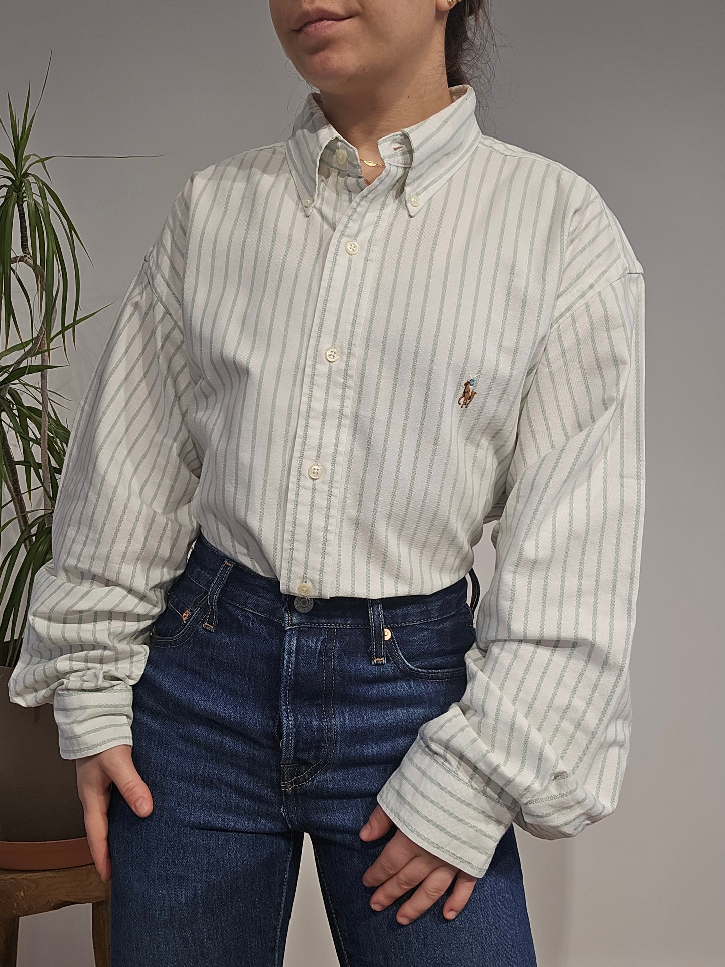 Chemise en coton à rayures - XL