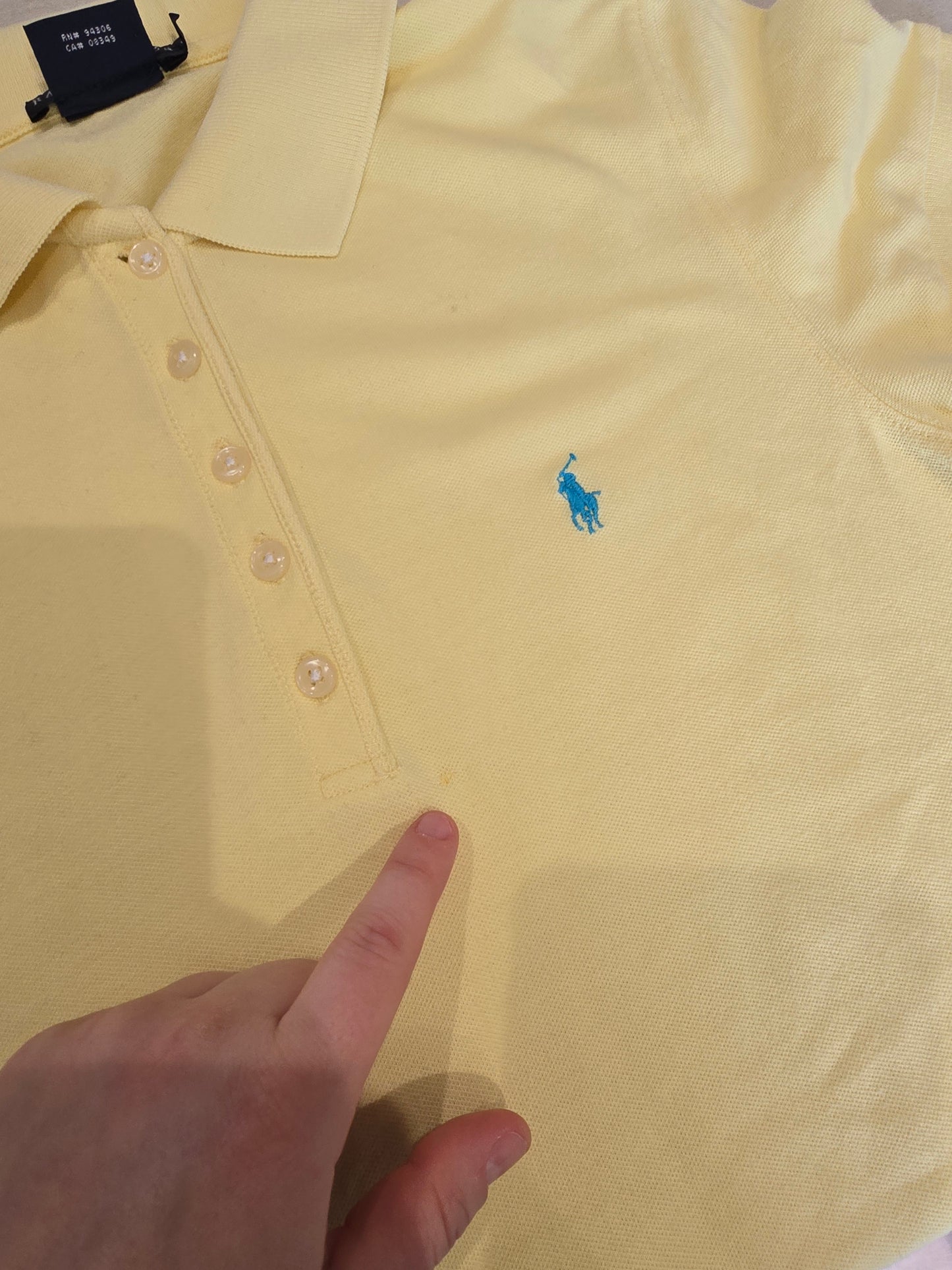 Polo silm fit en coton jaune - M/L