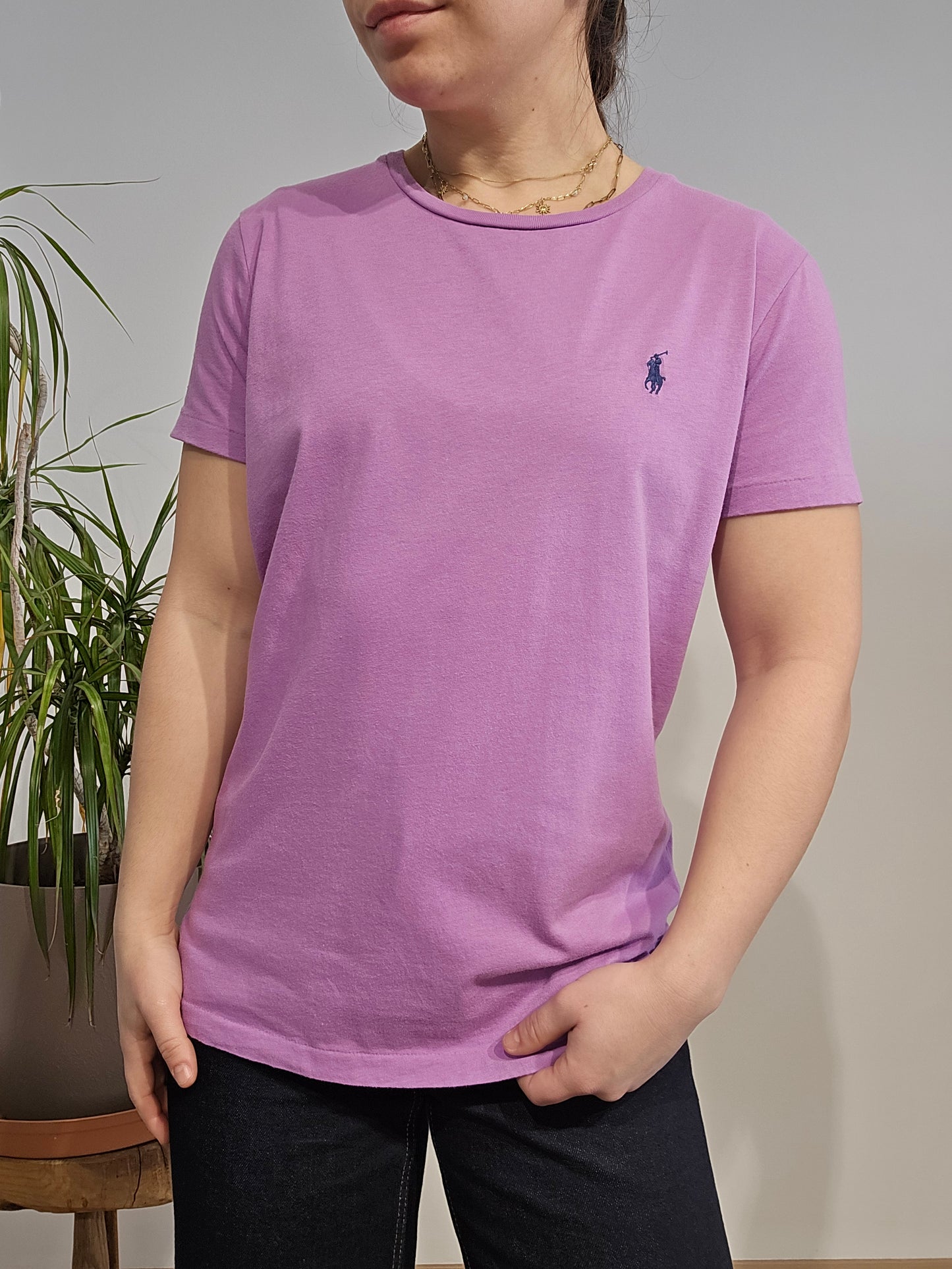 Tee-shirt en coton violet - L
