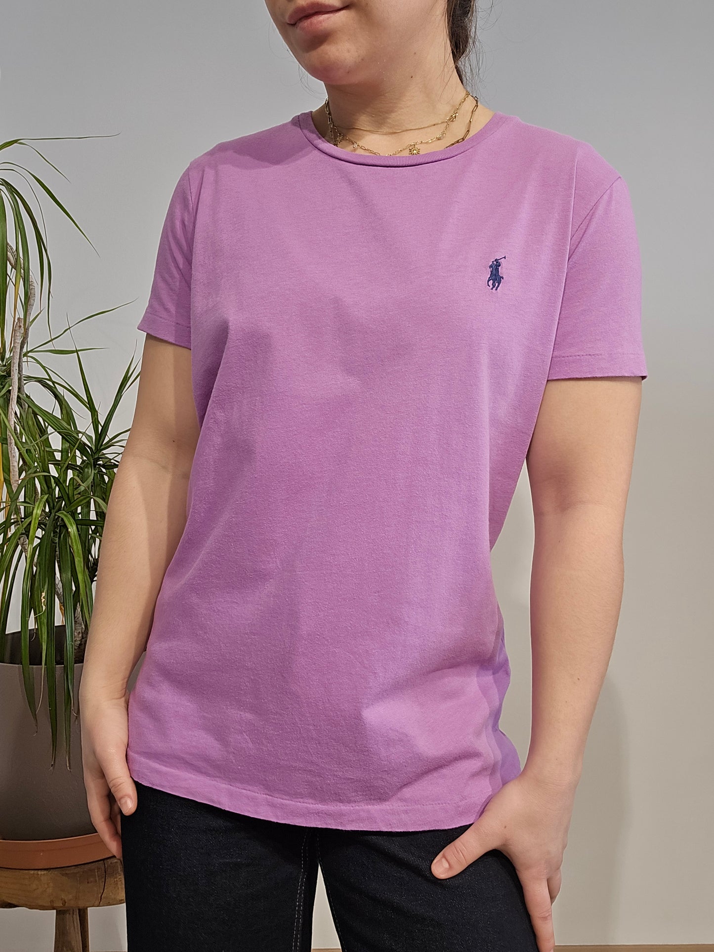 Tee-shirt en coton violet - L