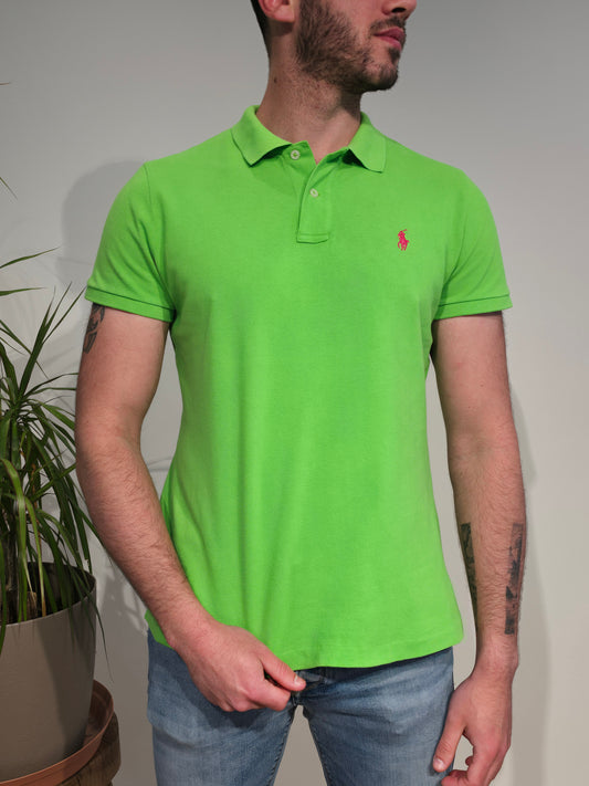 Polo Skinny fit en coton vert - S