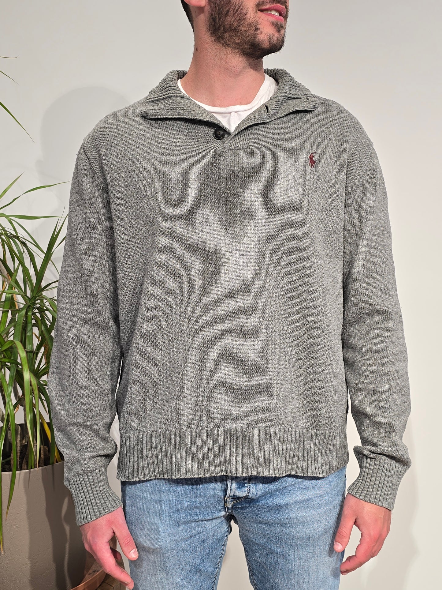 Pull en coton gris - XL