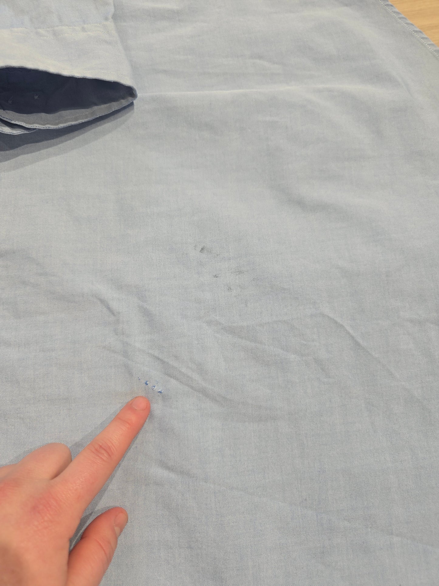 Chemise coupe custom fit en coton bleu ciel - L
