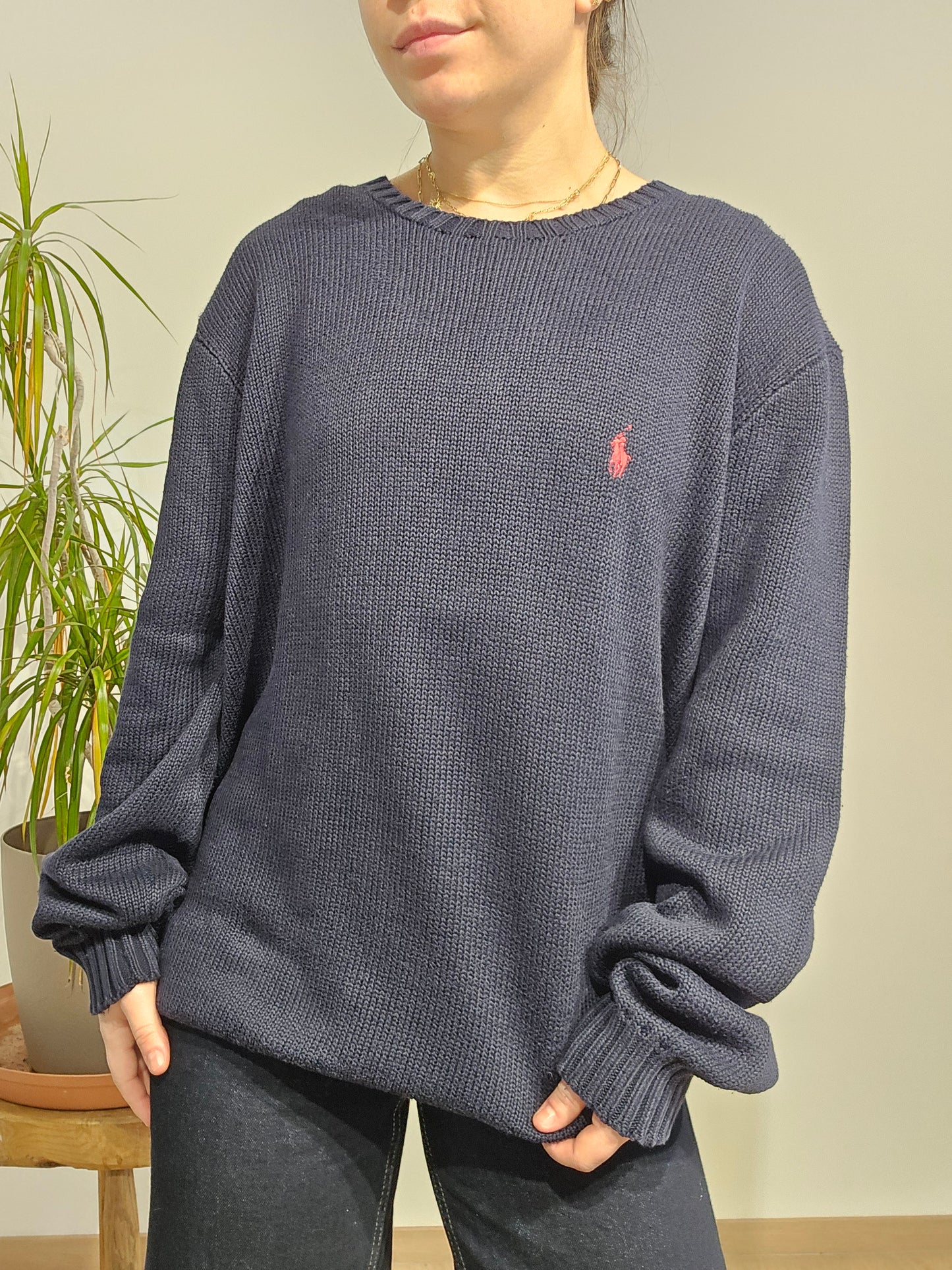 Pull en maille marine - L/XL