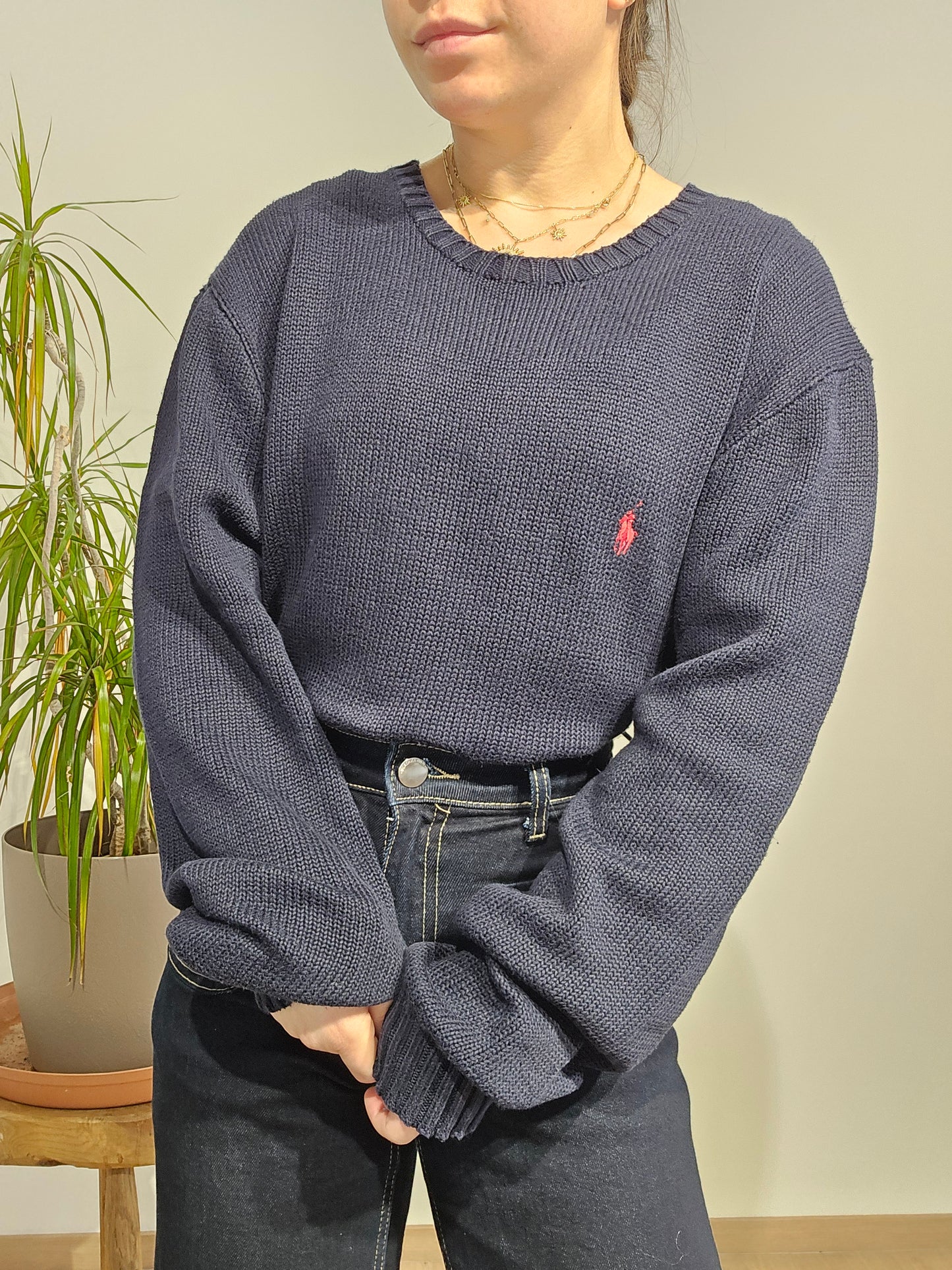 Pull en maille marine - L/XL