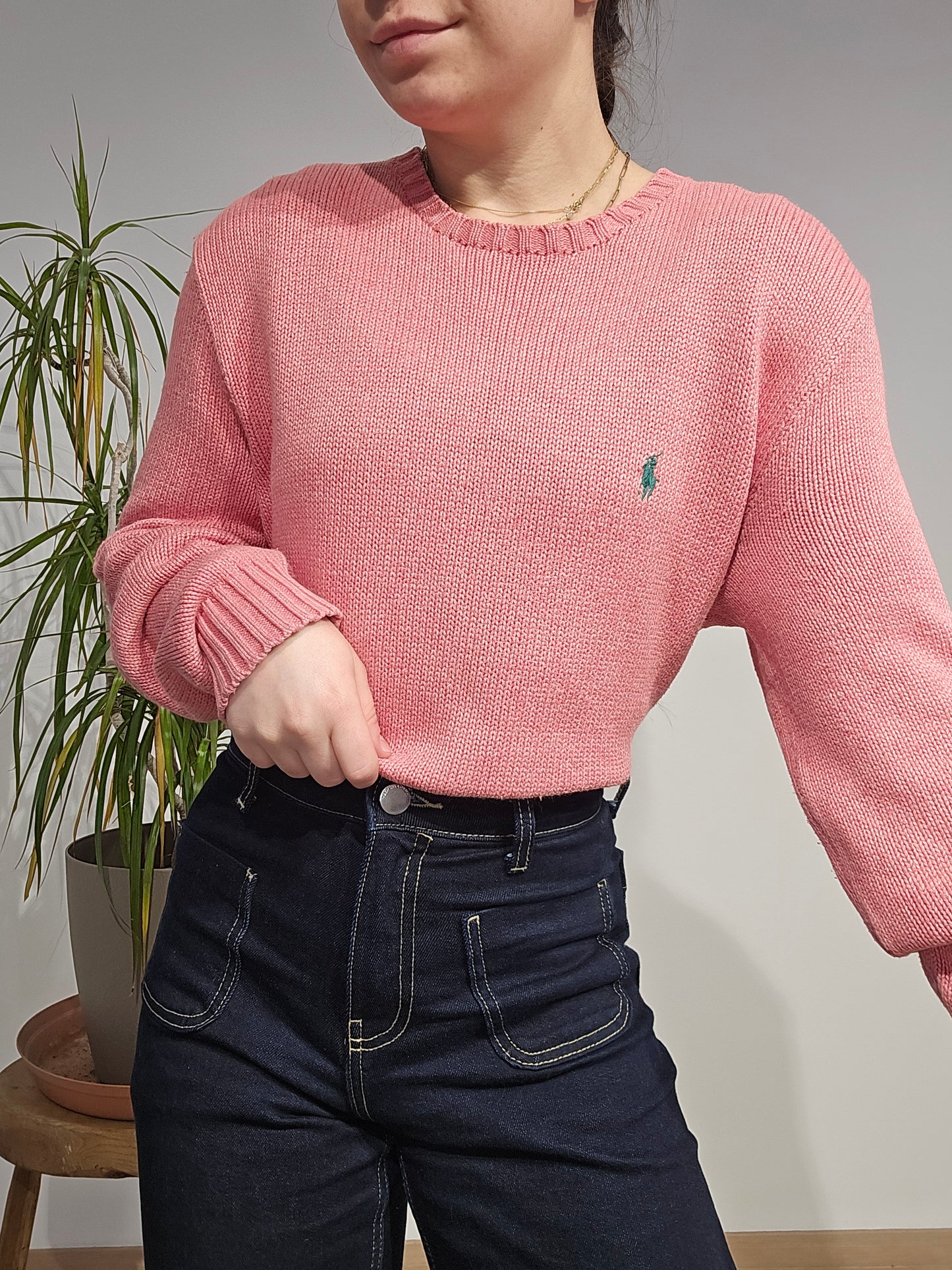 Pull en maille rose - S/M