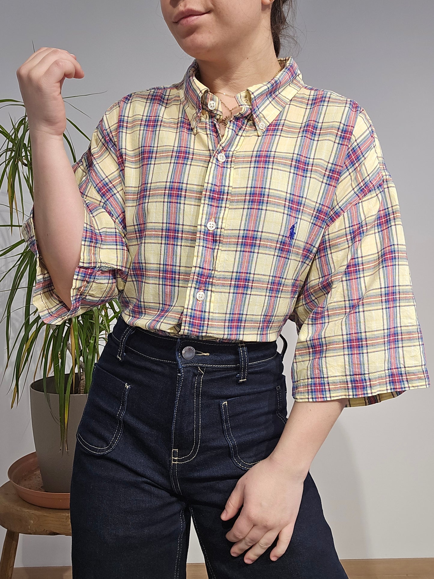 Chemise Blake en coton à carreaux multicolore- XL