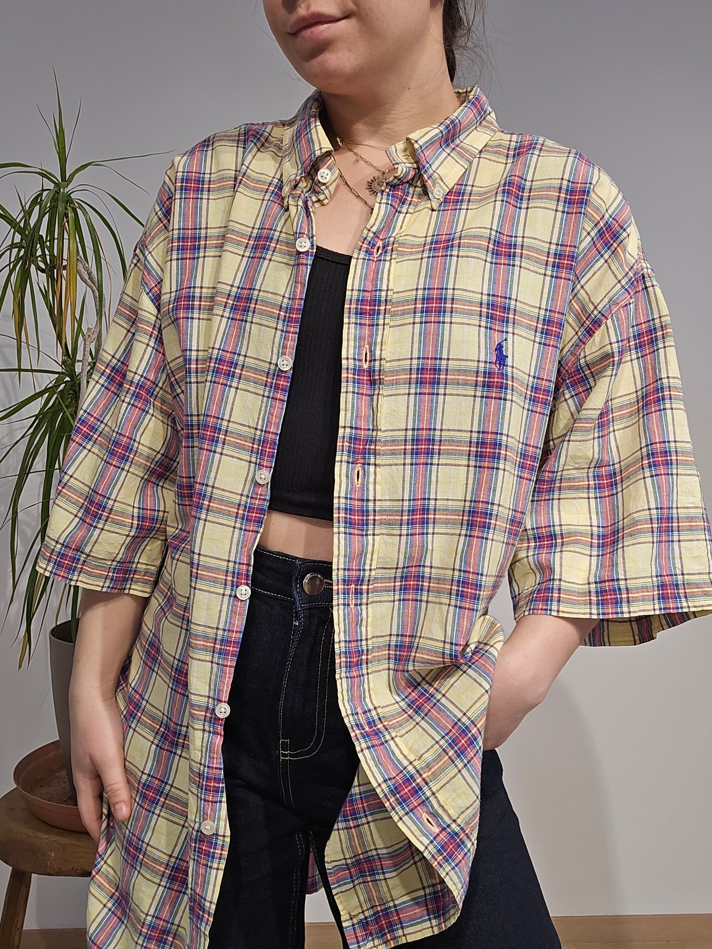 Chemise Blake en coton à carreaux multicolore- XL