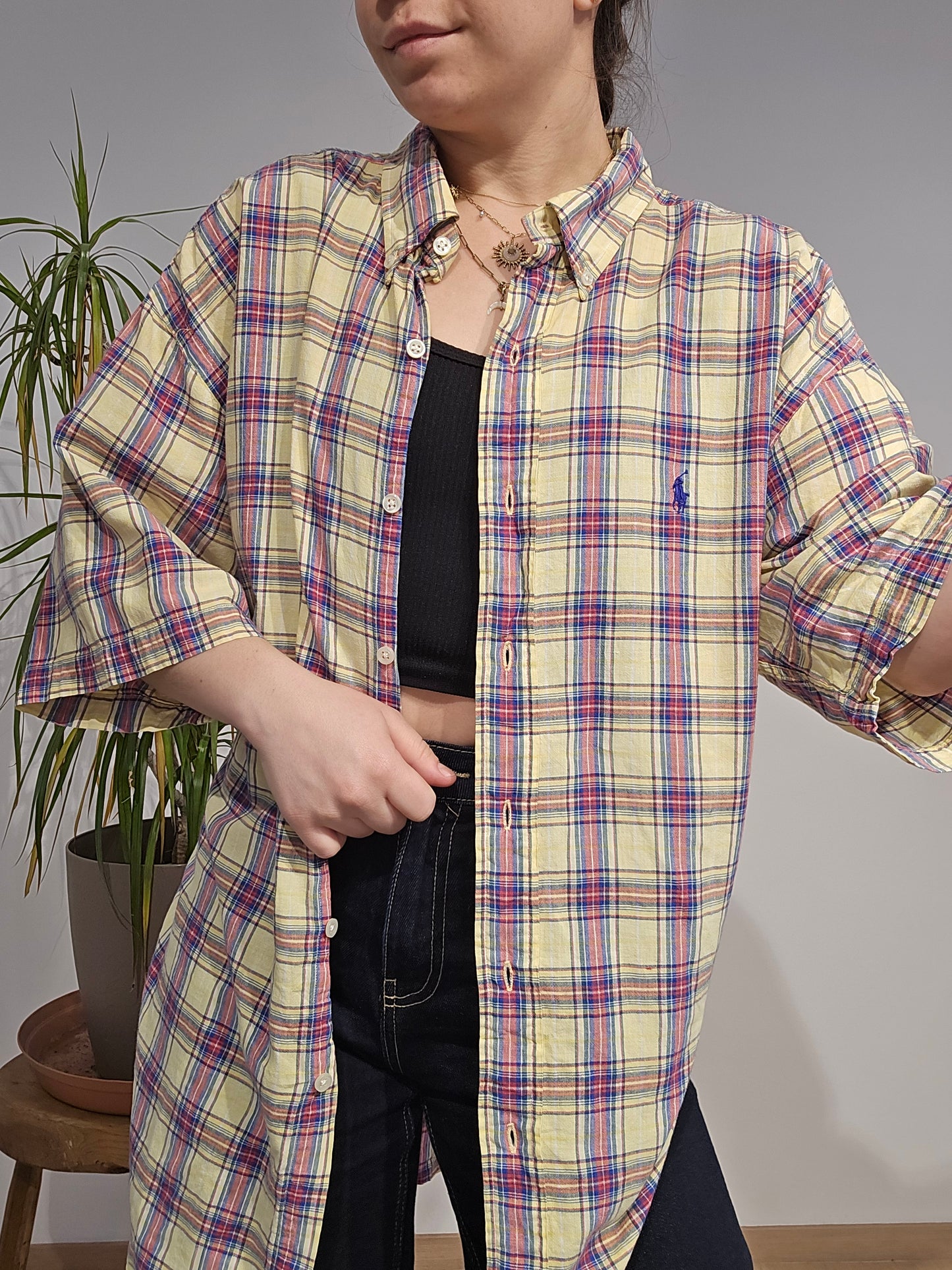 Chemise Blake en coton à carreaux multicolore- XL