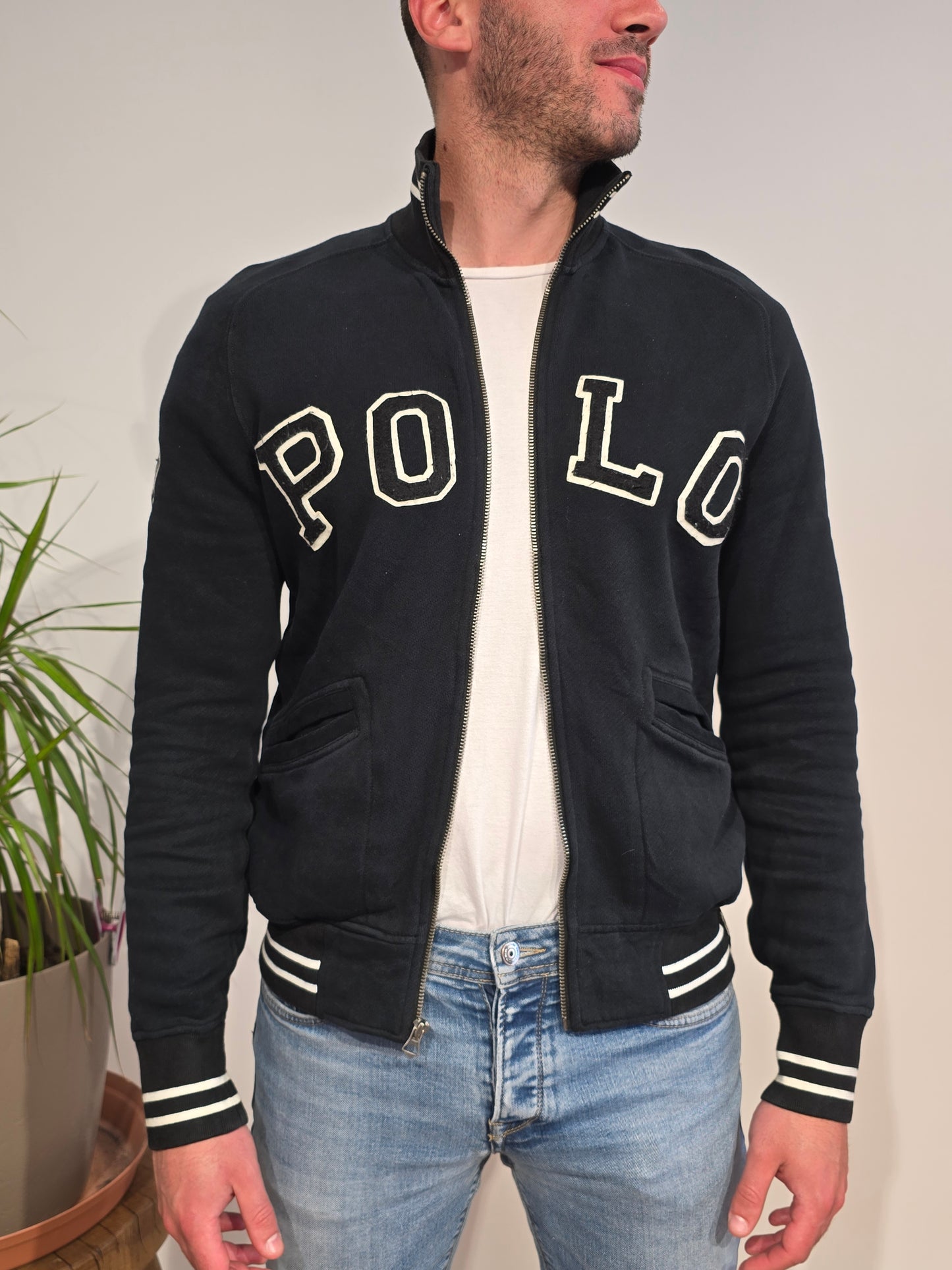 Veste en coton noir "polo" - S