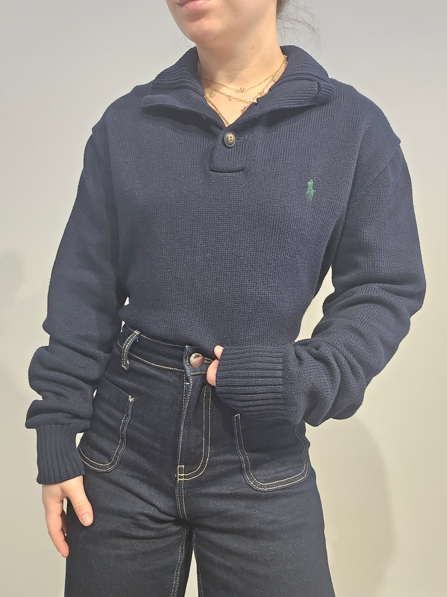 Pull en coton marine - M/L