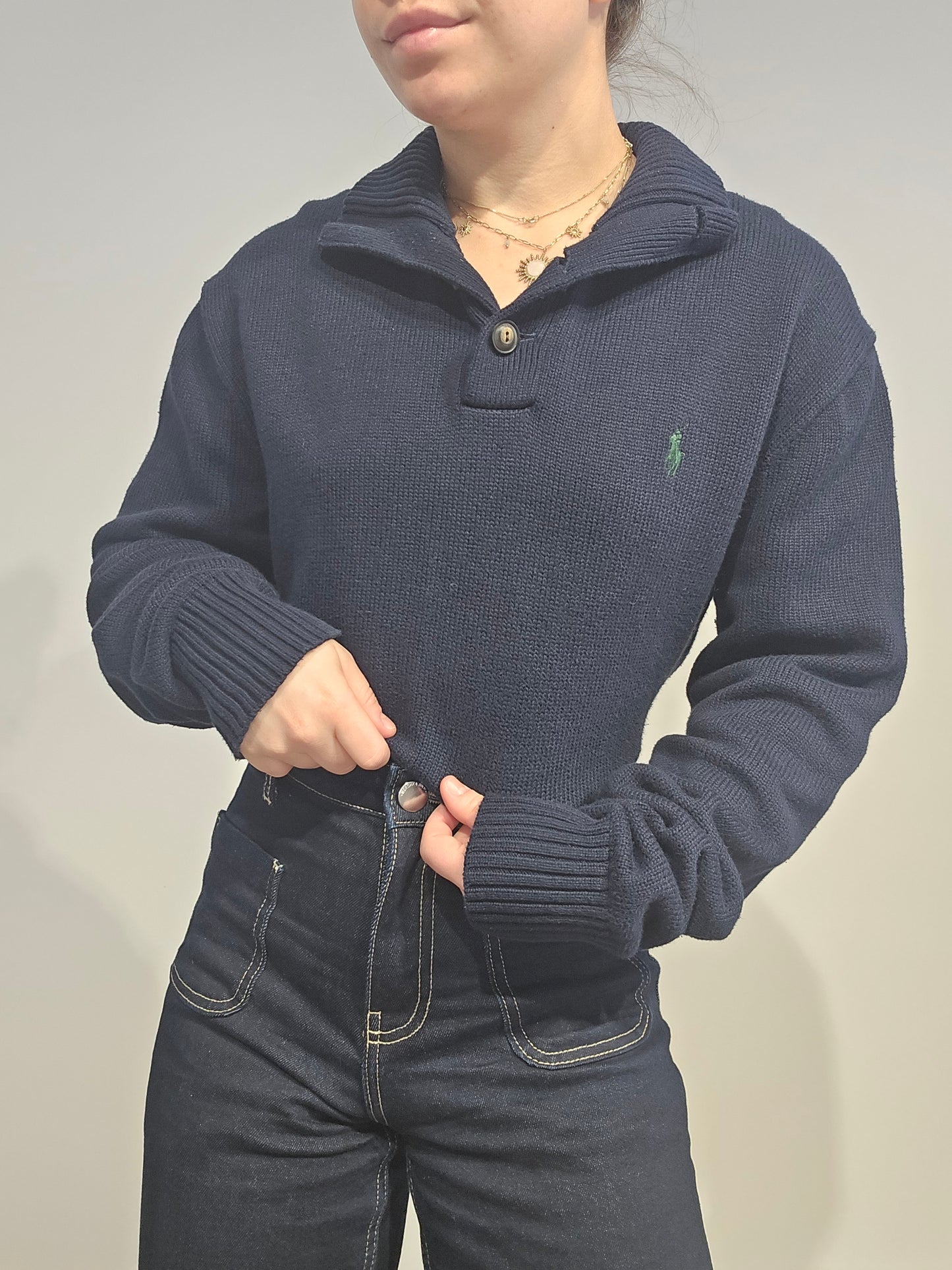 Pull en coton marine - M/L