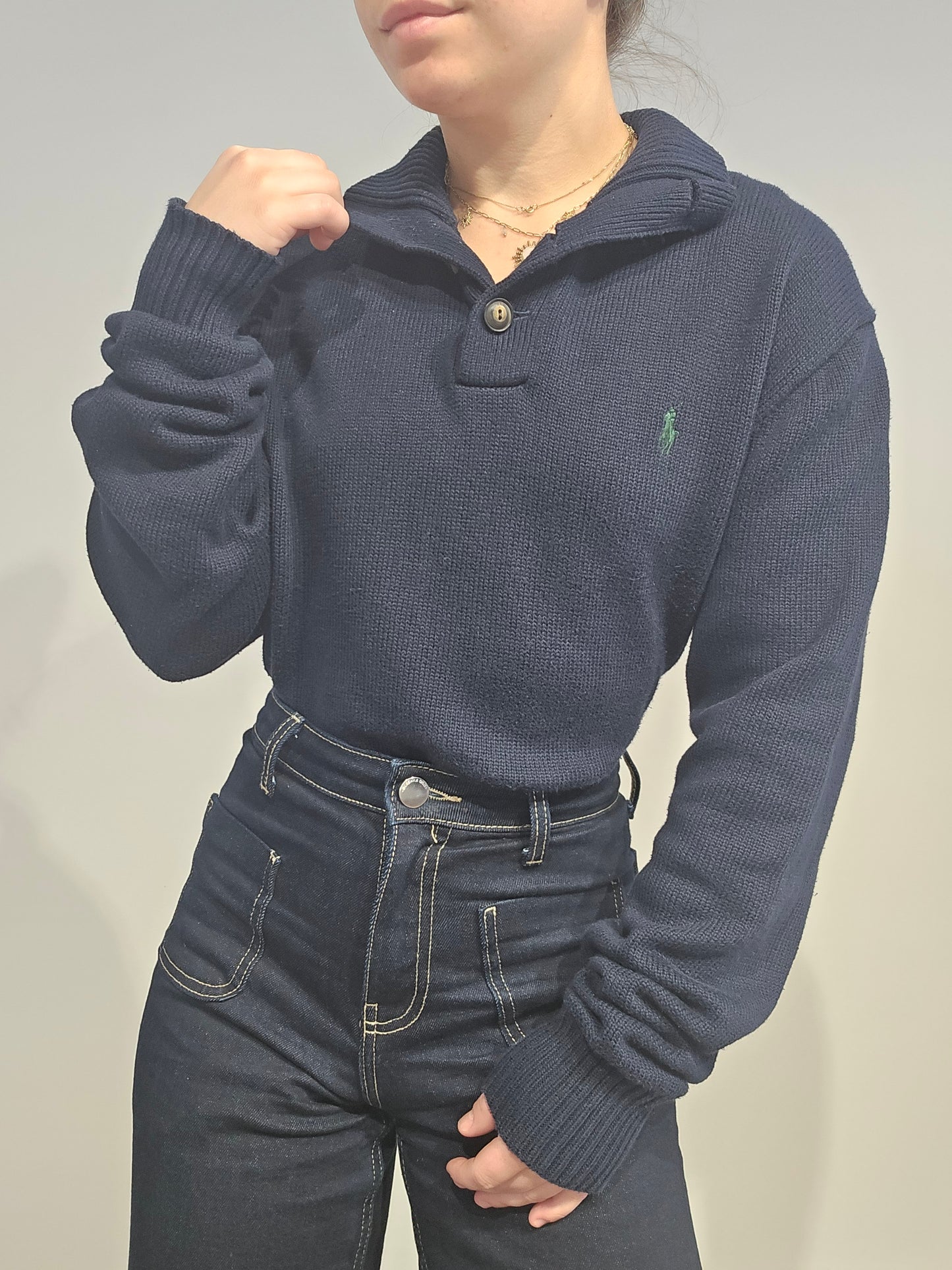 Pull en coton marine - M/L