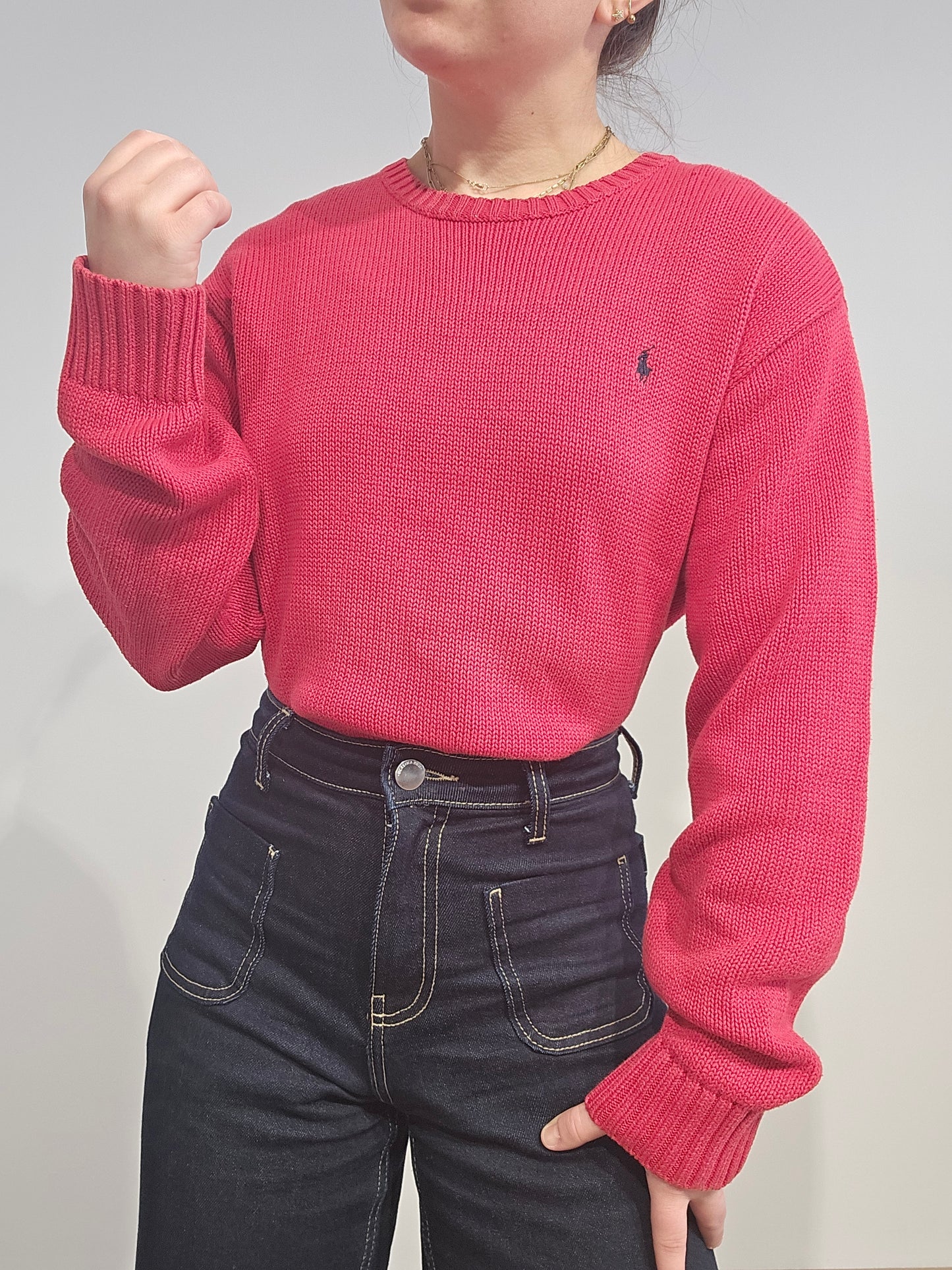 Pull en coton rouge - S/M