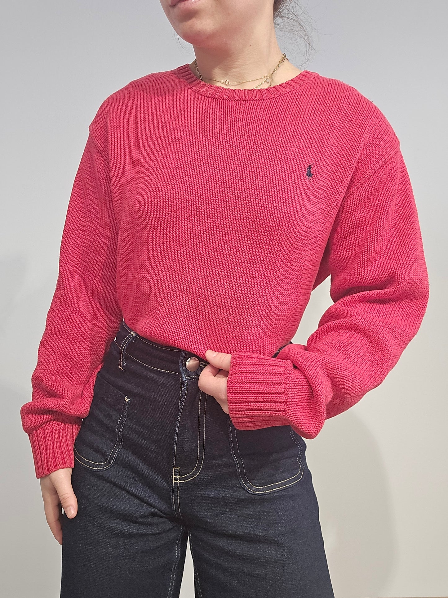 Pull en coton rouge - S/M