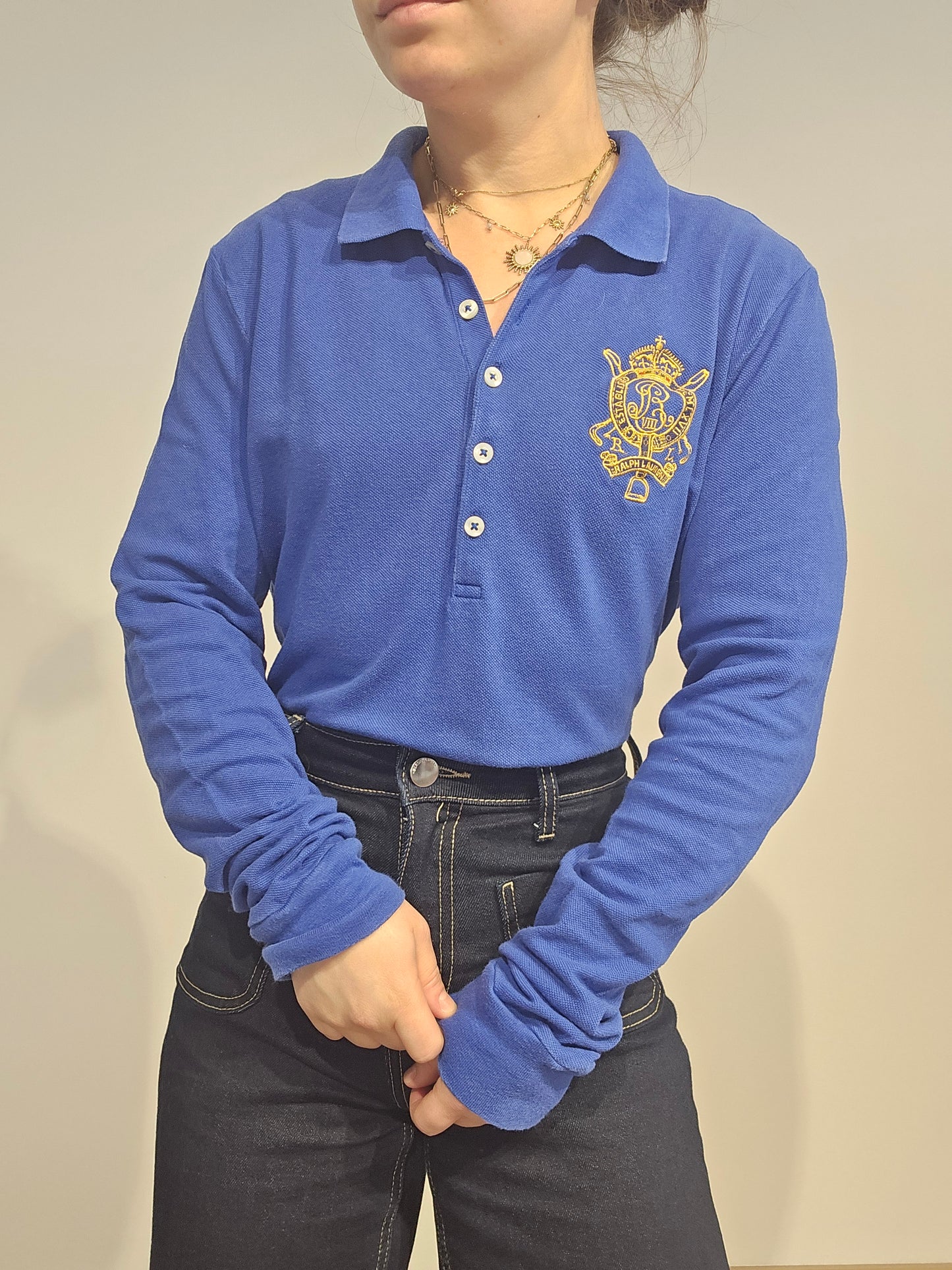 Polo en coton bleu électrique - M/L