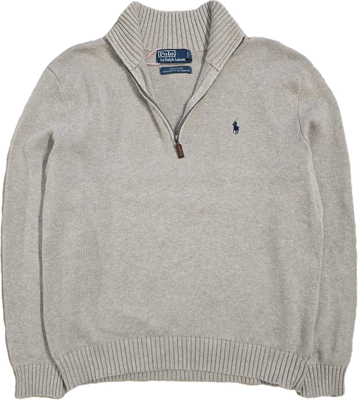 Pull camionneur Ralph Lauren en maille beige - XL