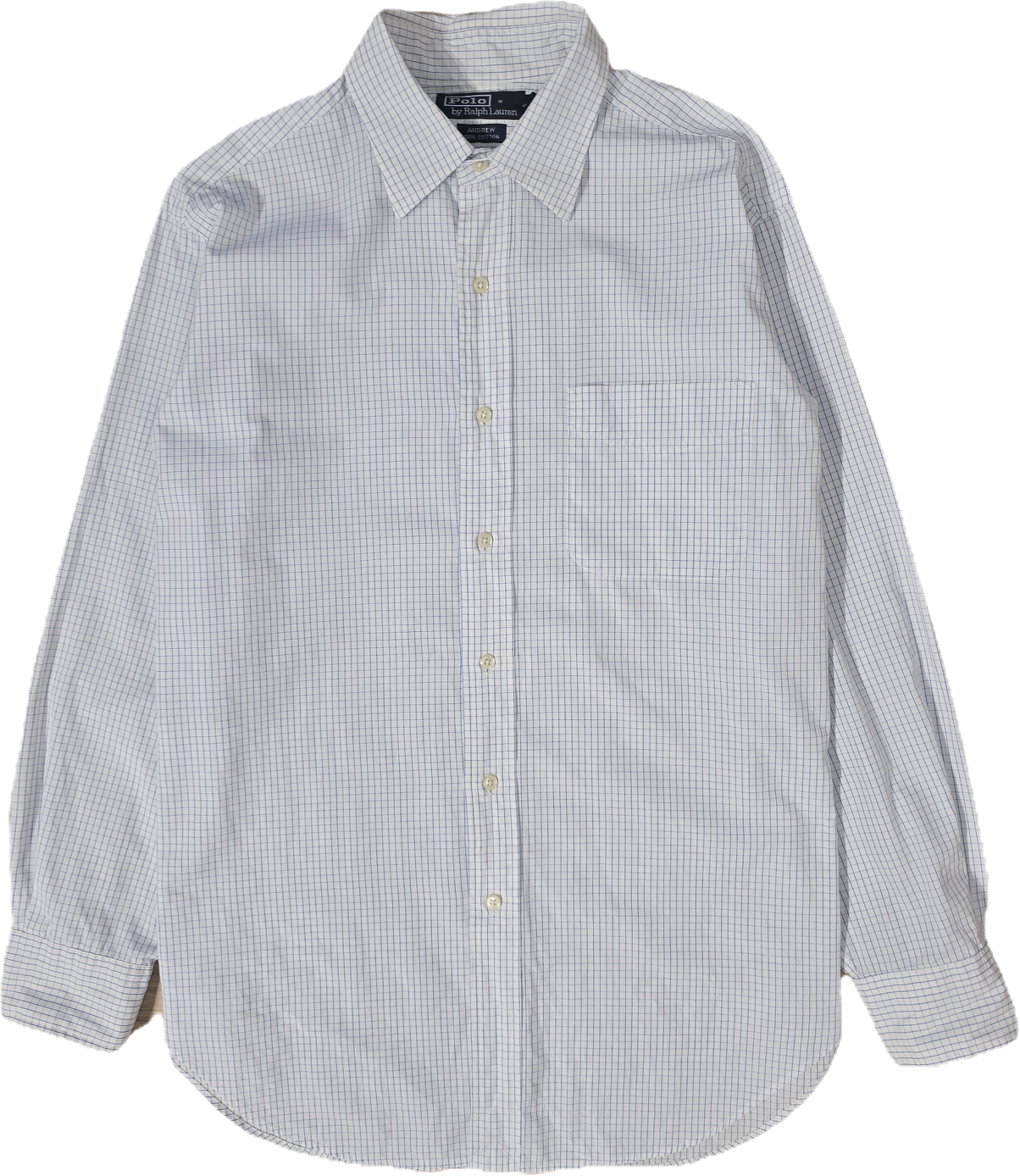 Chemise en coton blanc à carreaux - M