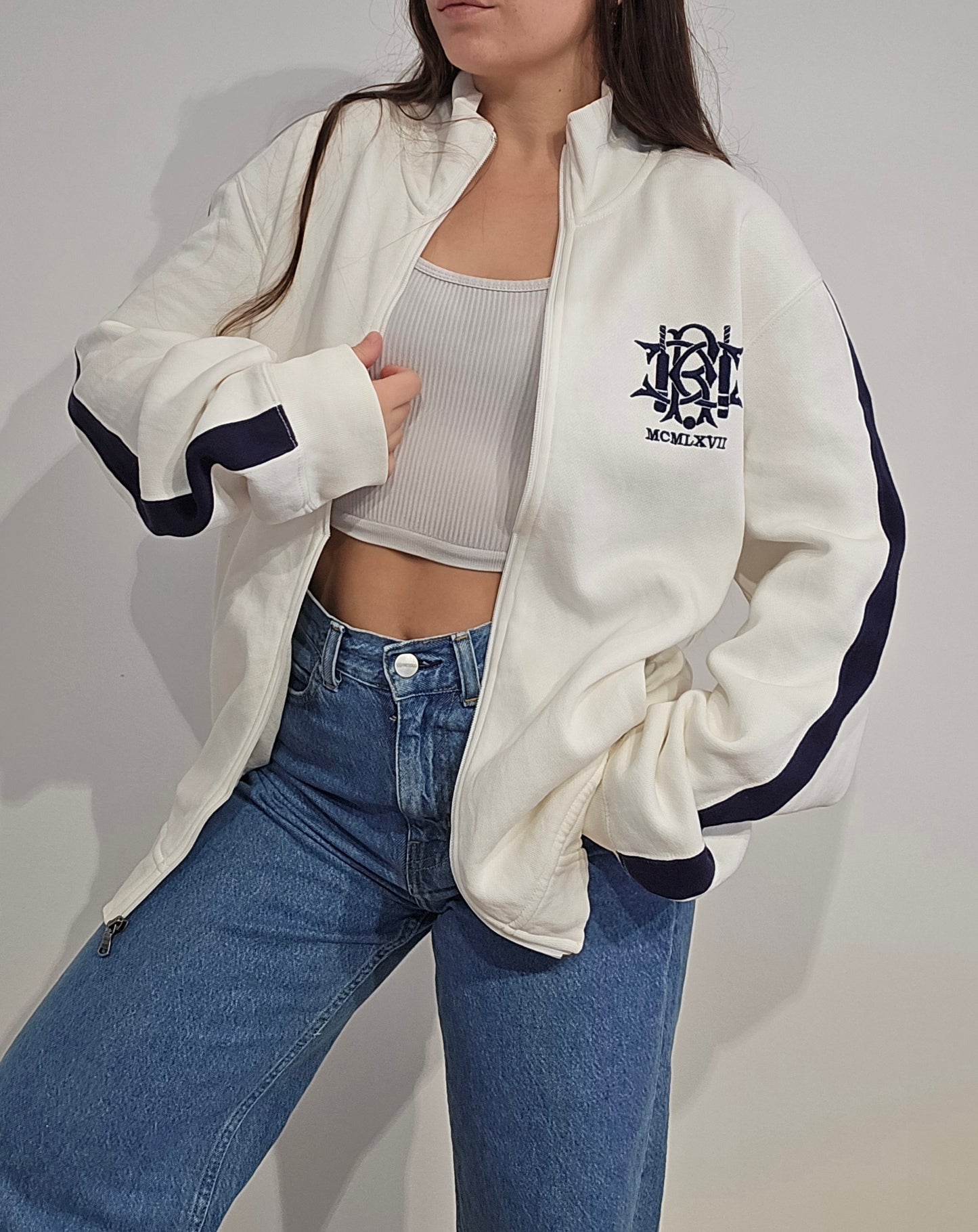 Veste blanche brodée - L/XL
