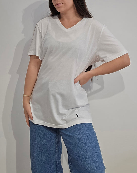 Tee-shirt blanc en coton - M