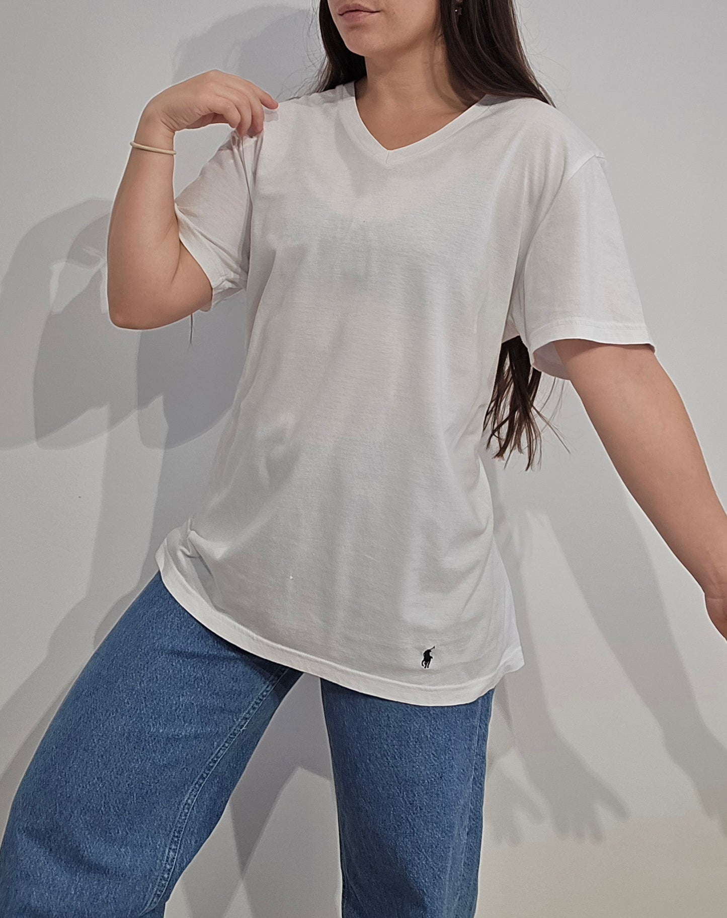Tee-shirt blanc en coton - M