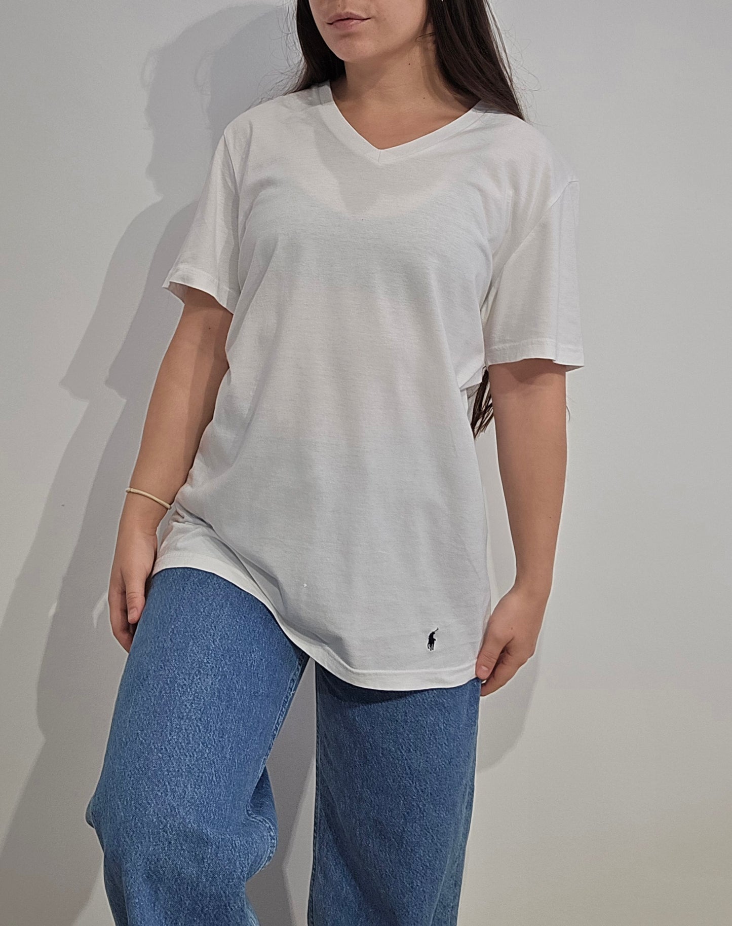 Tee-shirt blanc en coton - M