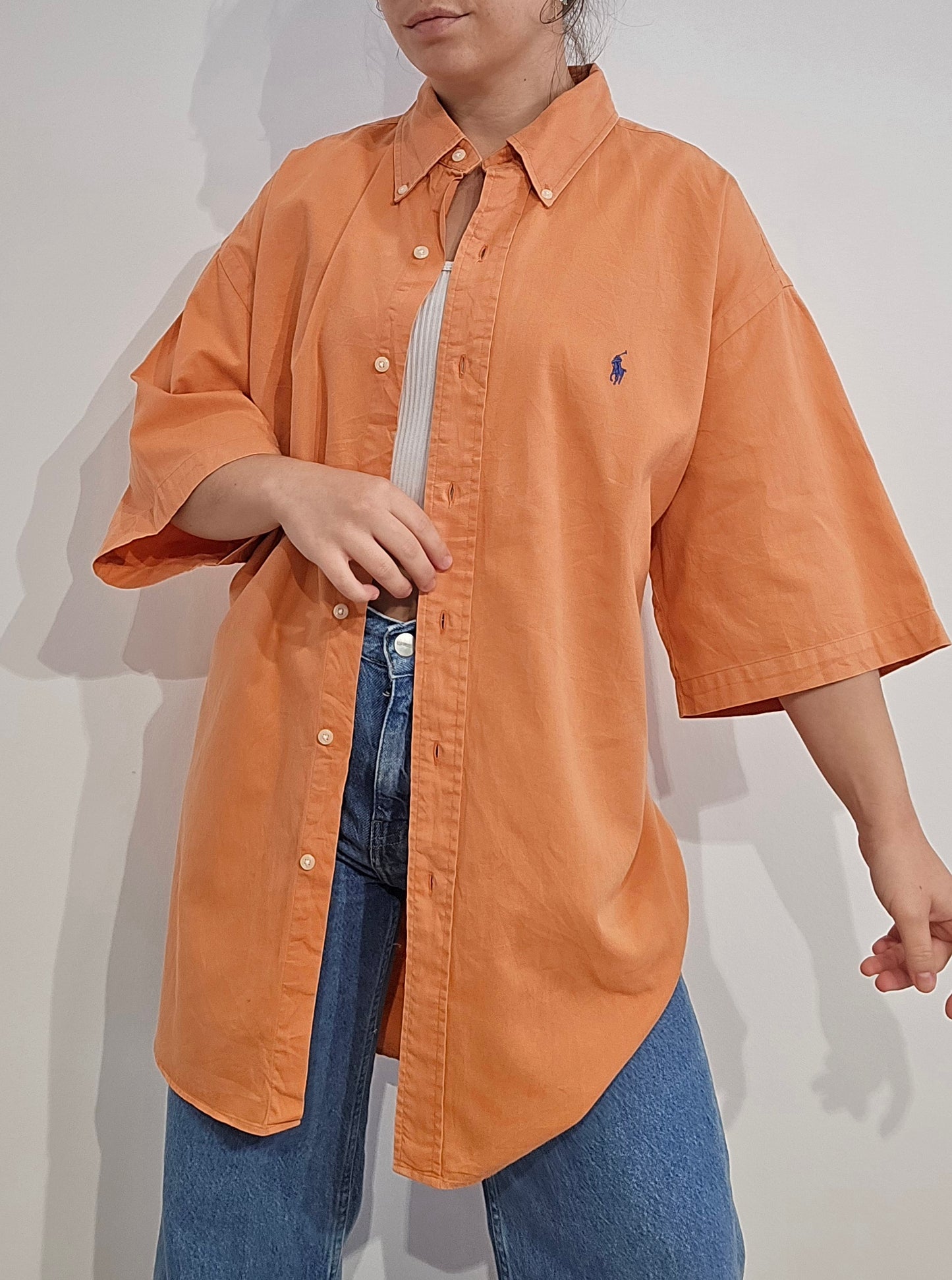 Chemise Blake en coton orange - XL