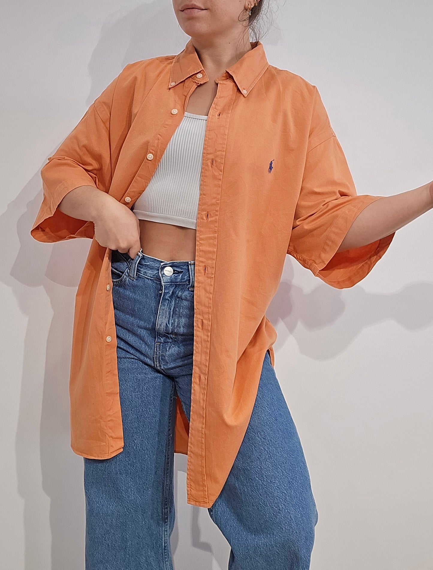 Chemise Blake en coton orange - XL