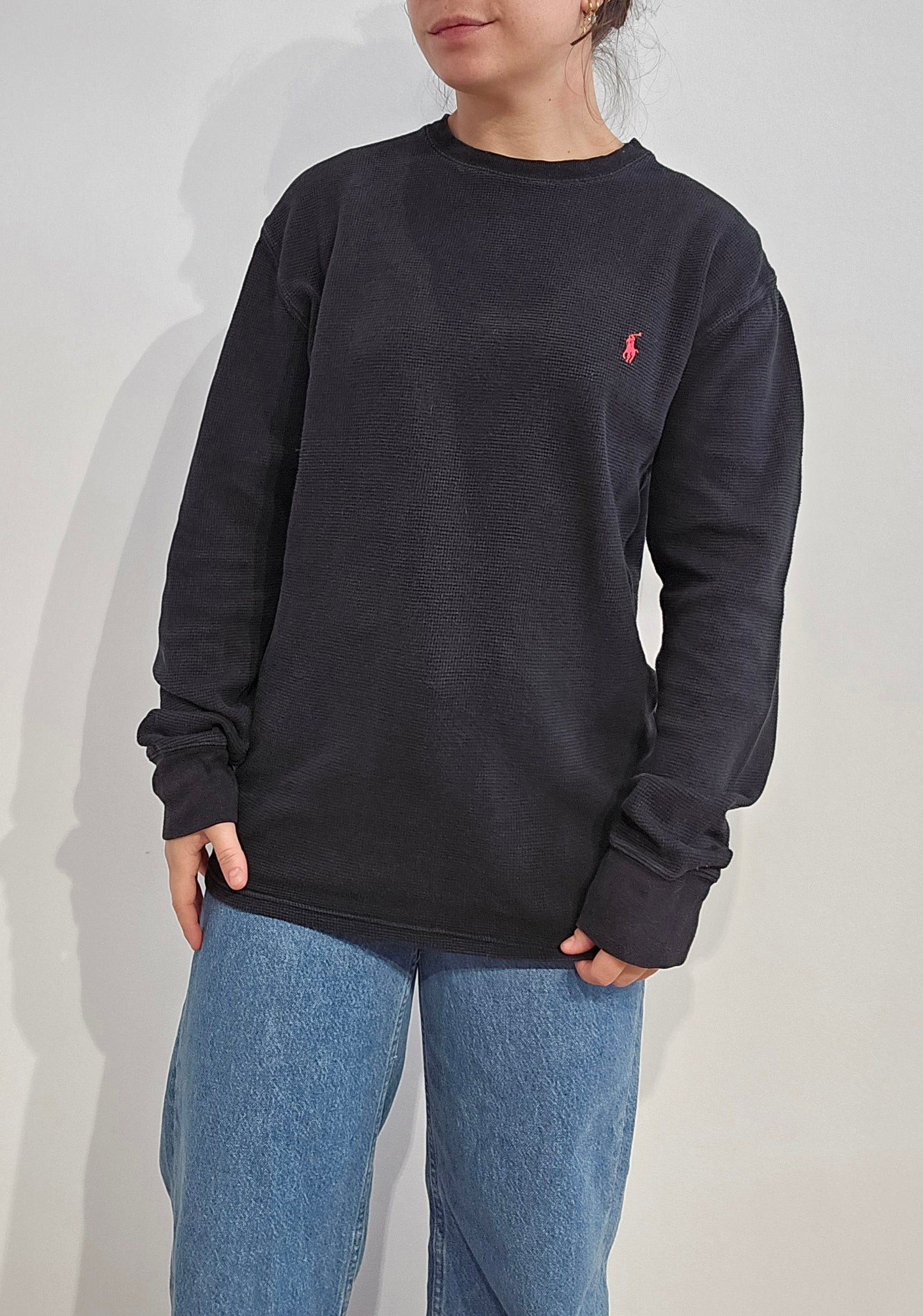 Pull léger en coton noir - M/L