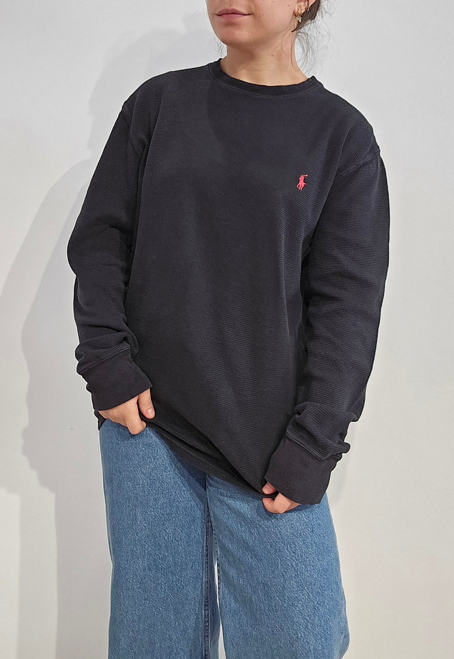 Pull léger en coton noir - M/L