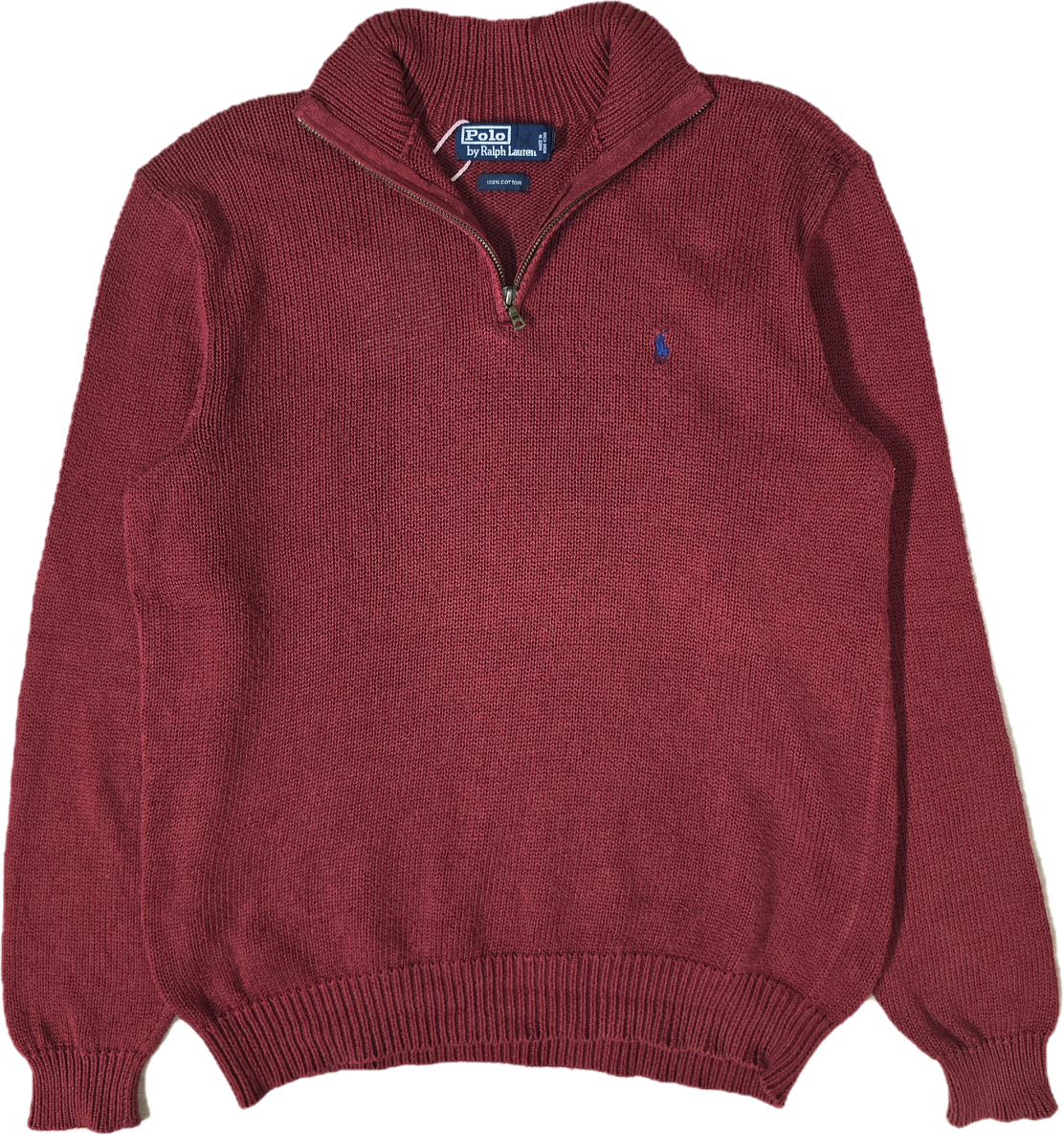 Pull camionneur en maille rouge - L/XL