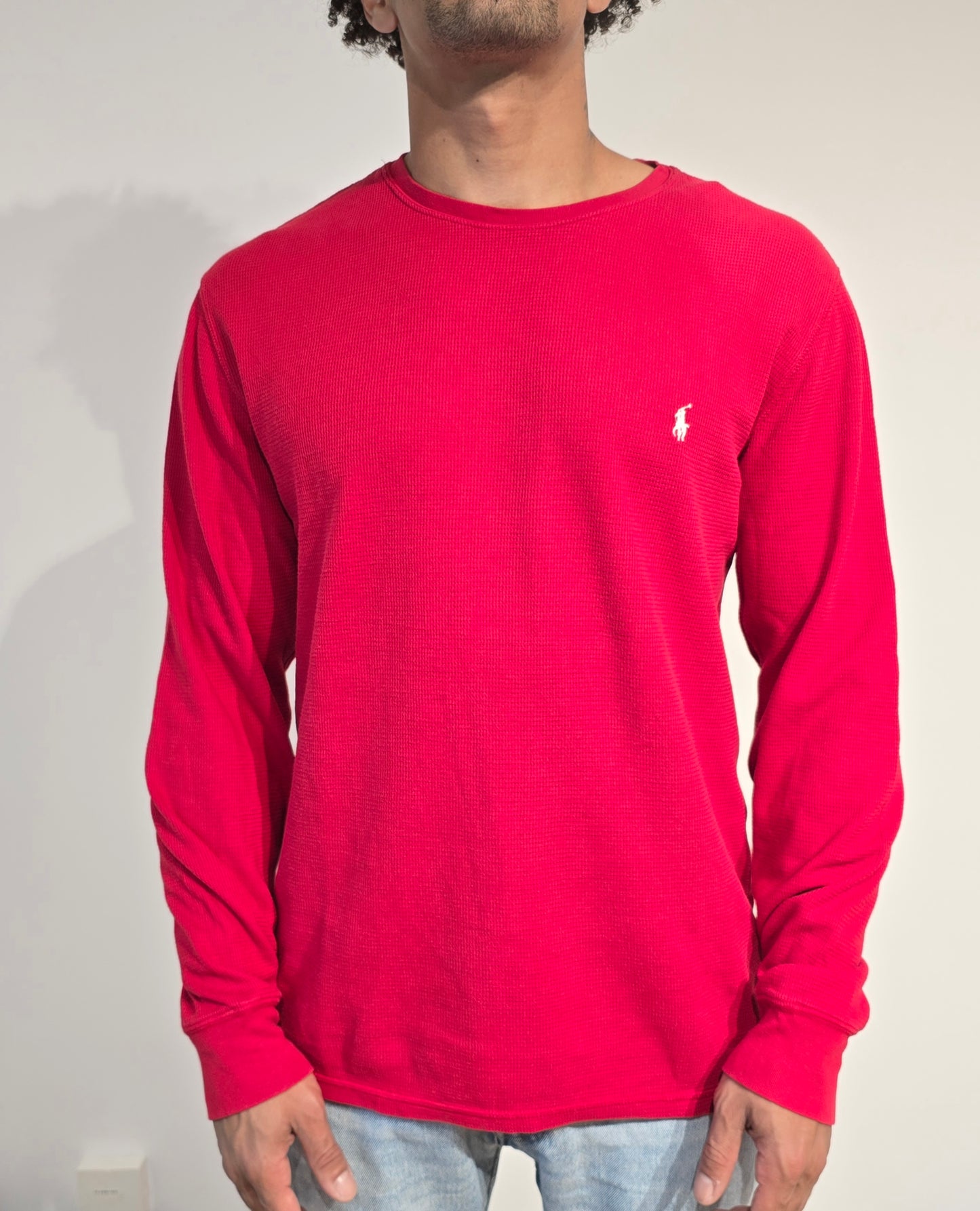 Pull léger en coton rouge - L