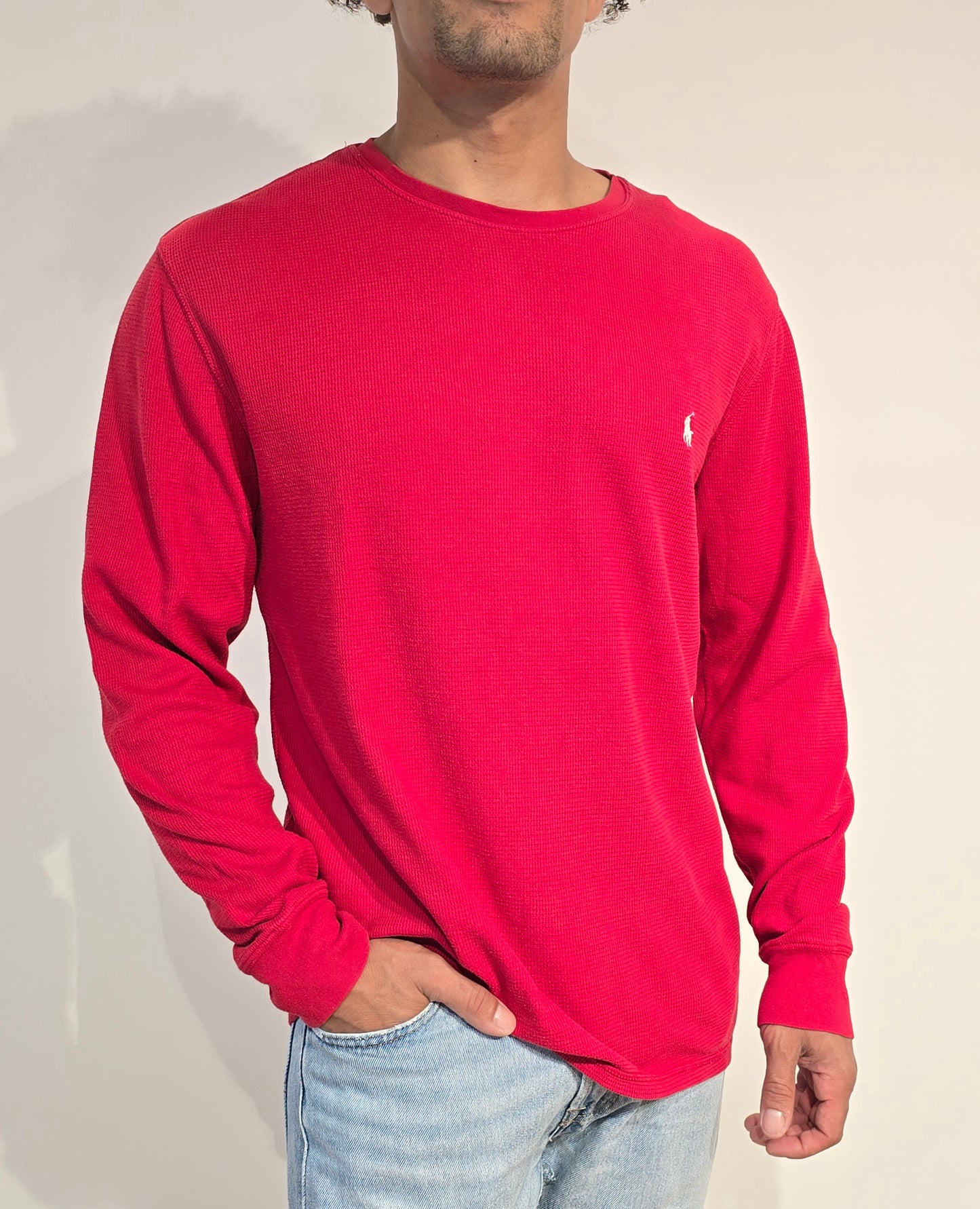 Pull léger en coton rouge - L