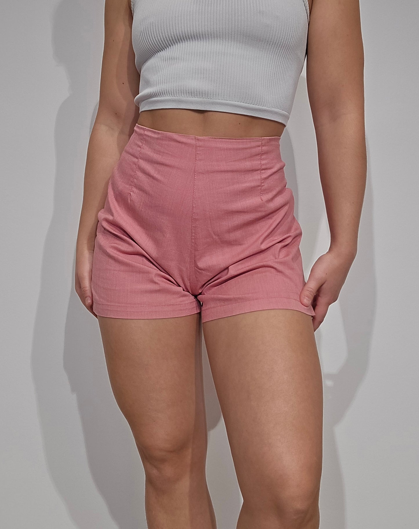 Short taille haute saumon Lacoste - S