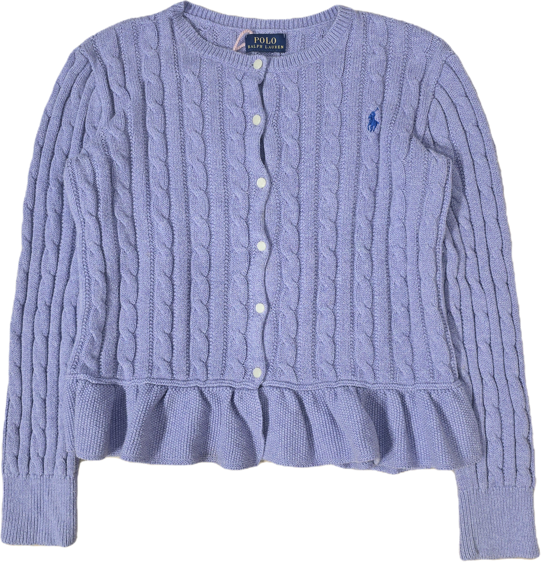 Cardigan en maille torsadée lila - XS