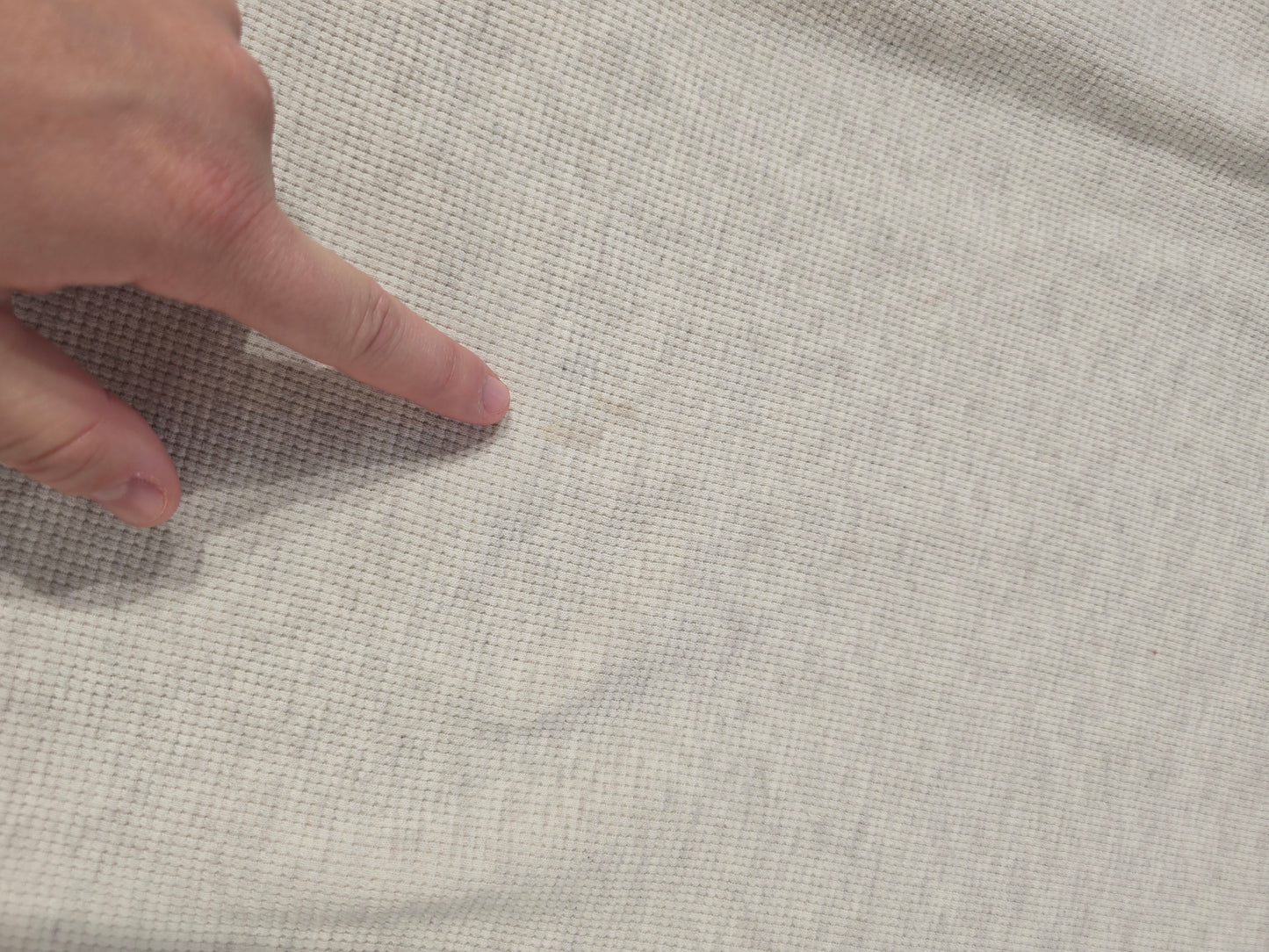 Pull léger en coton gris et blanc - S