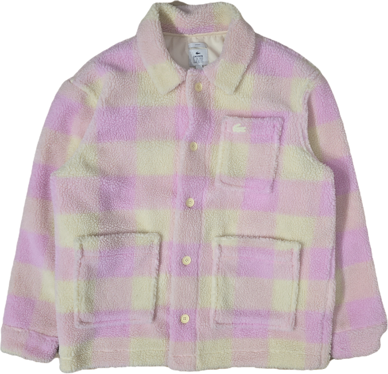 Manteau en moumoute rose collection Live - L unisexe