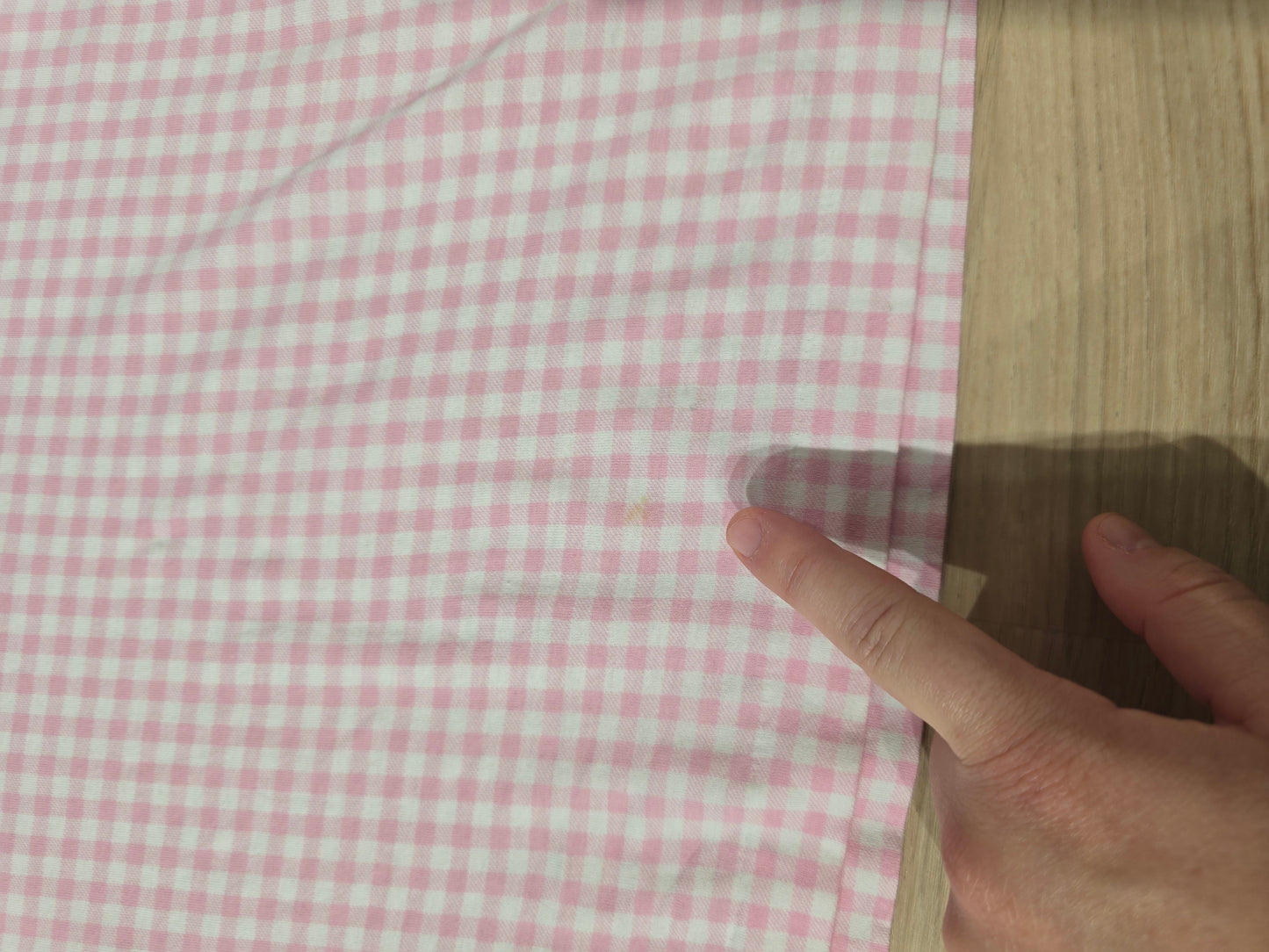 Polo à carreaux rose - XL