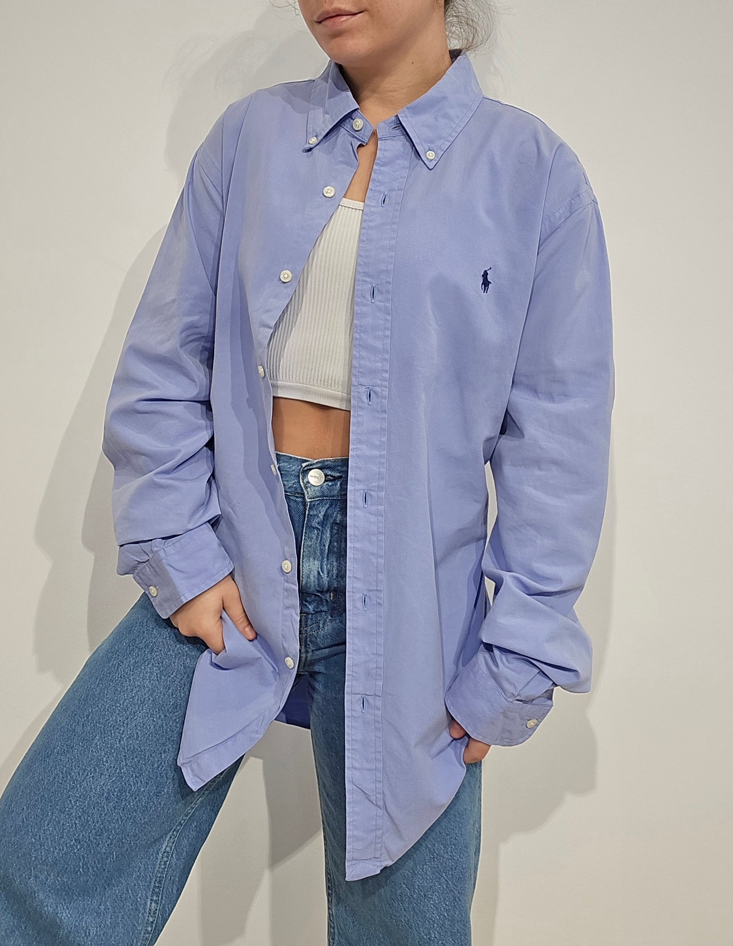 Chemise Custom fit bleu clair - L