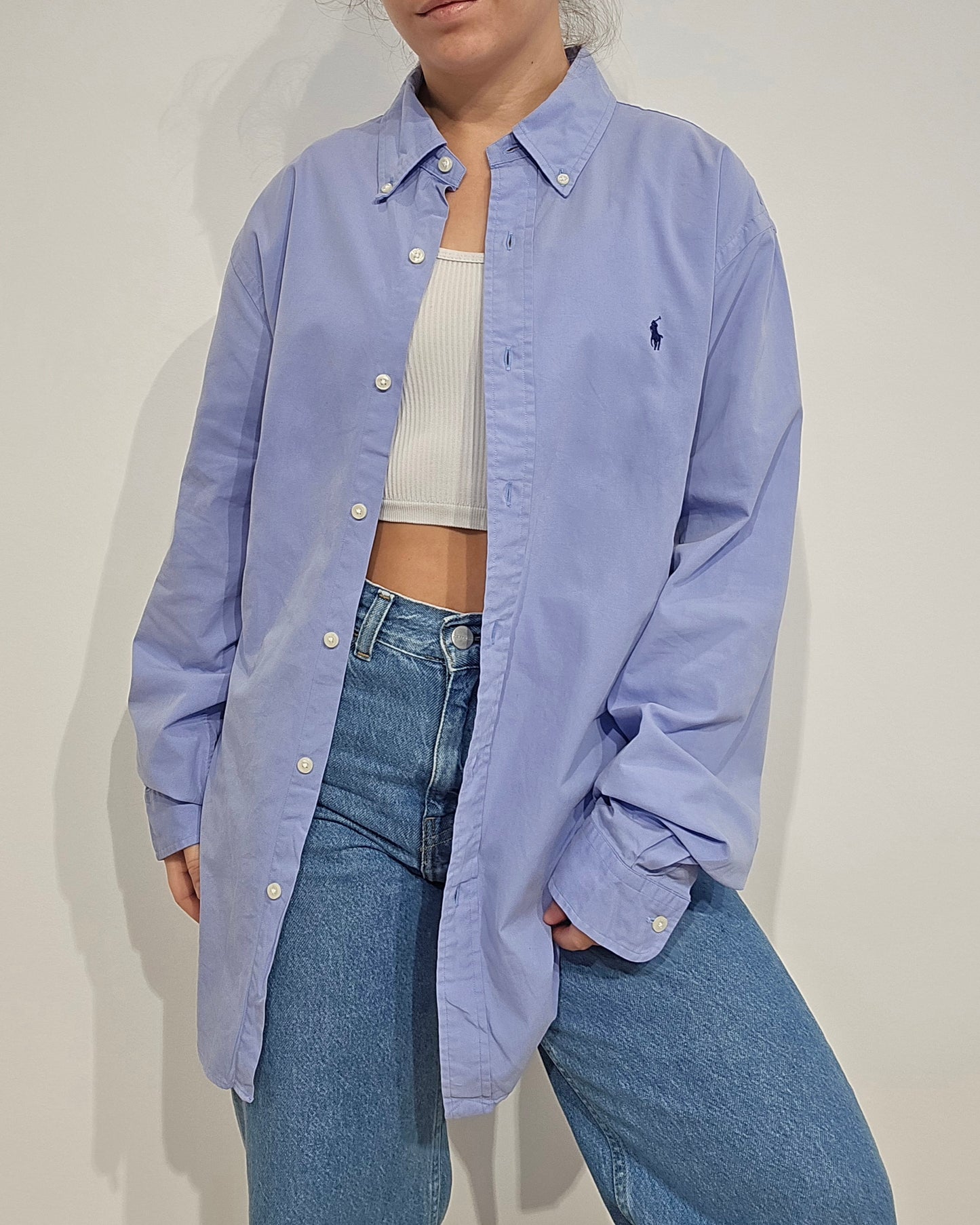 Chemise Custom fit bleu clair - L