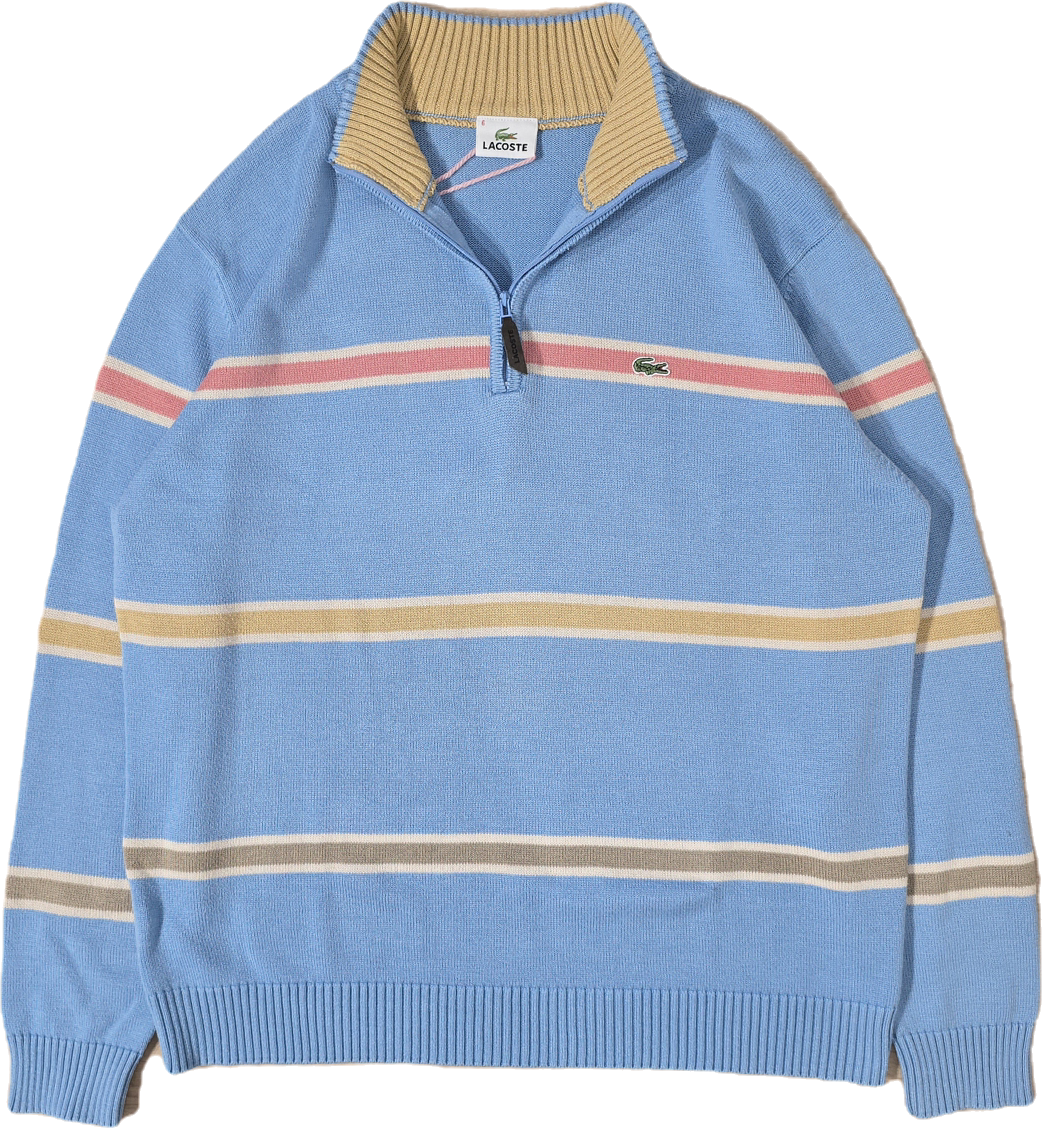 Pull camionneur en coton bleu ciel à rayures - L