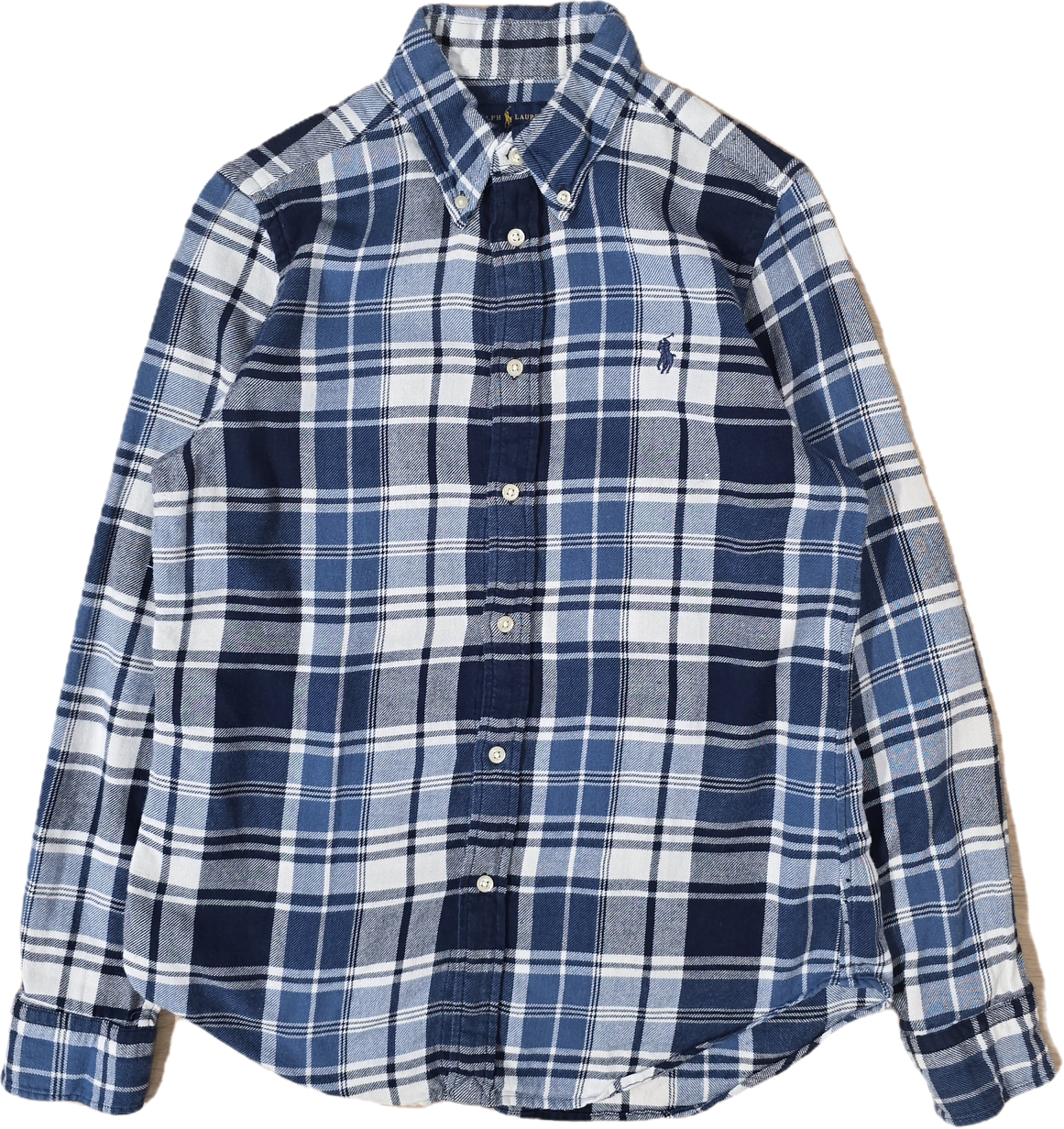 Chemise classic fit à carreaux bleu - M