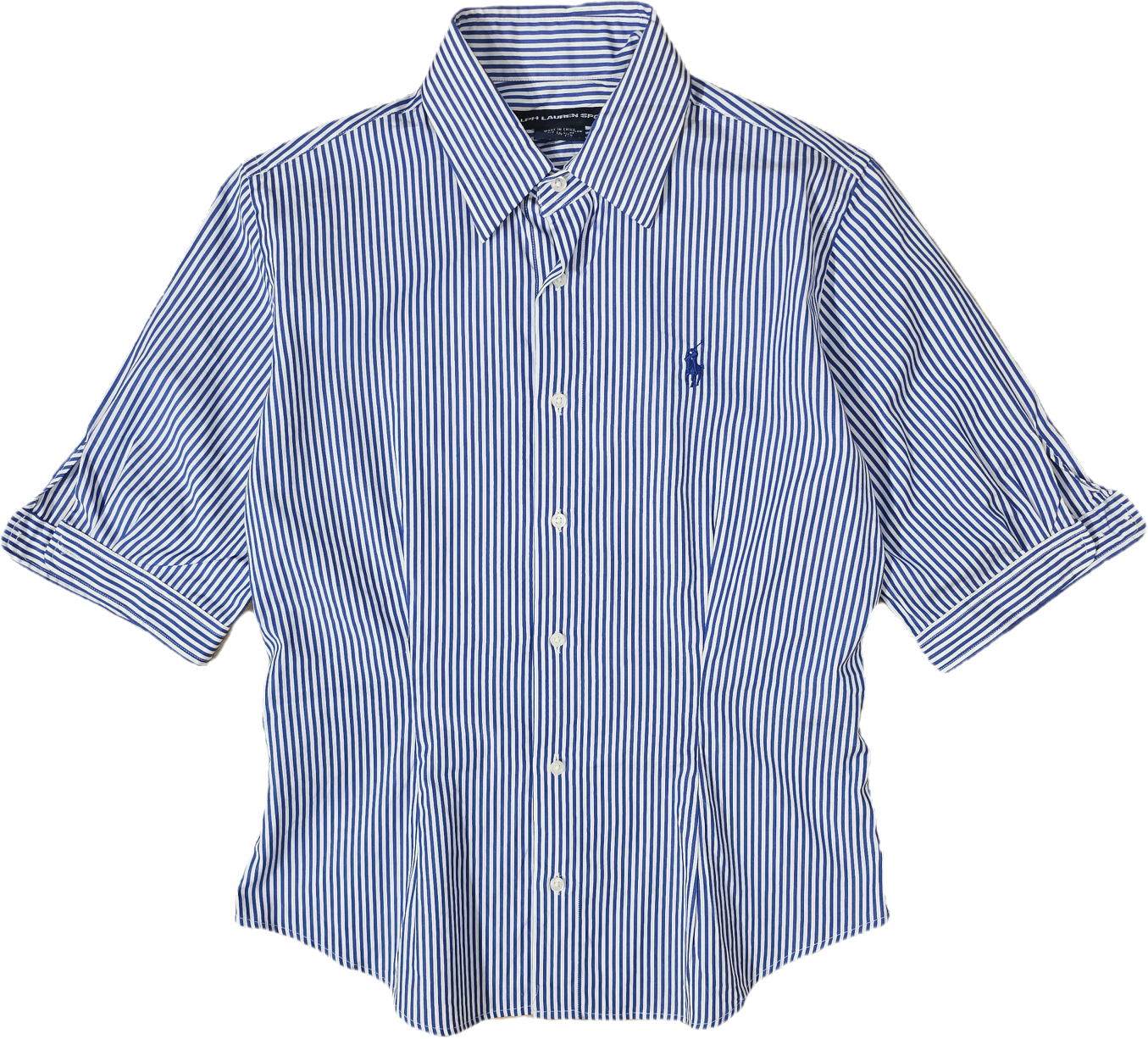 Chemise silm fit à rayures bleu - XS