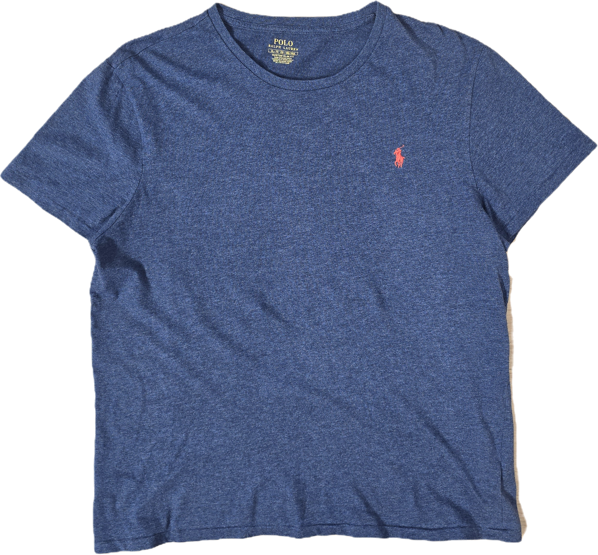 Tee-shirt custom silm fit en coton bleu - XL