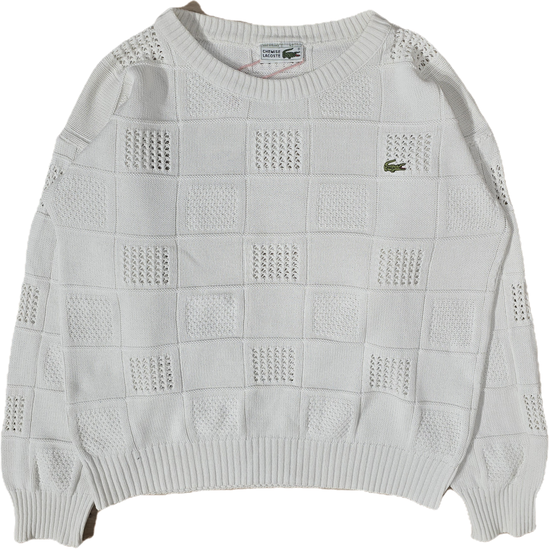 Pull Made in France vintage blanc des années 80' - S