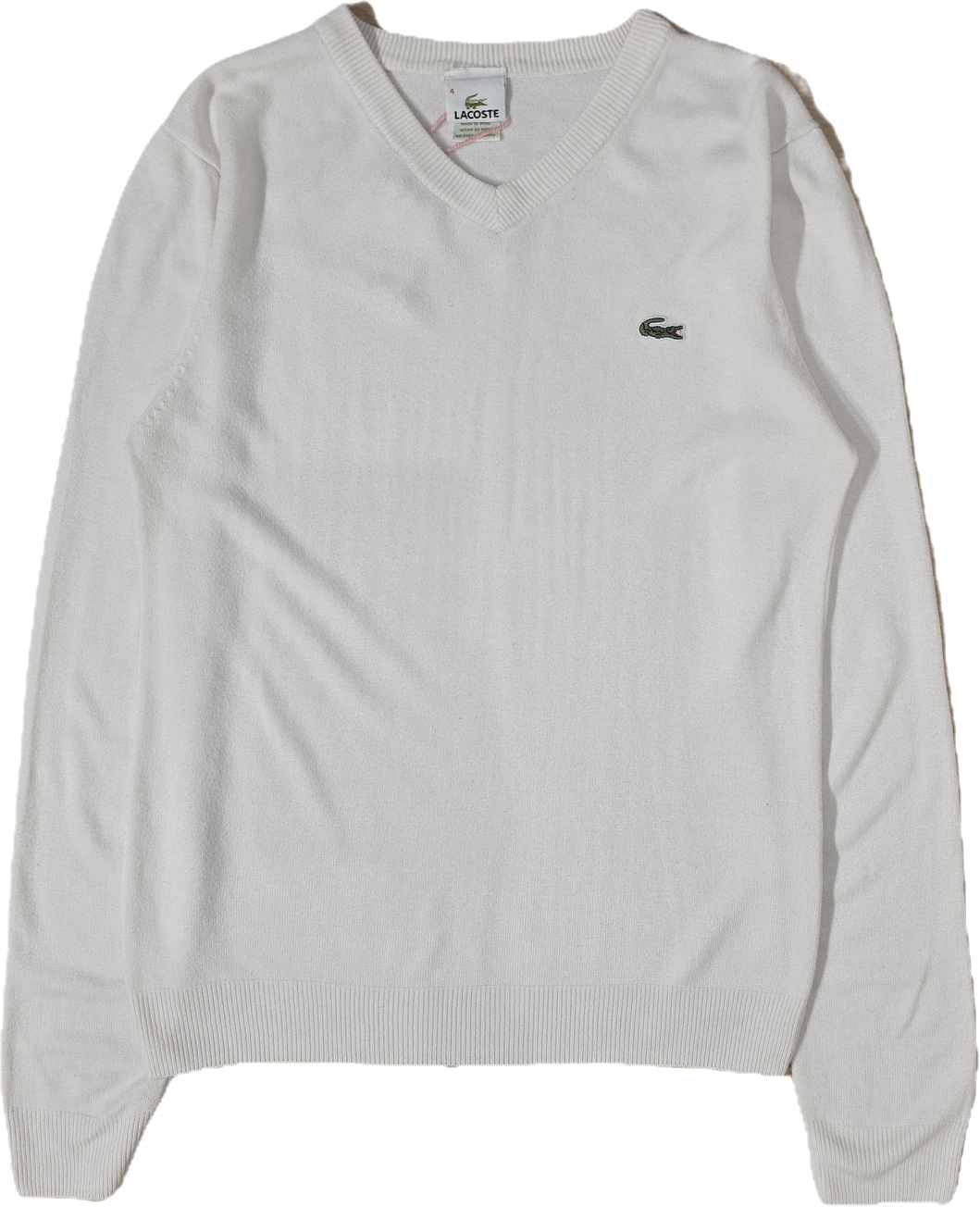 Pull col V blanc classique - L/XL