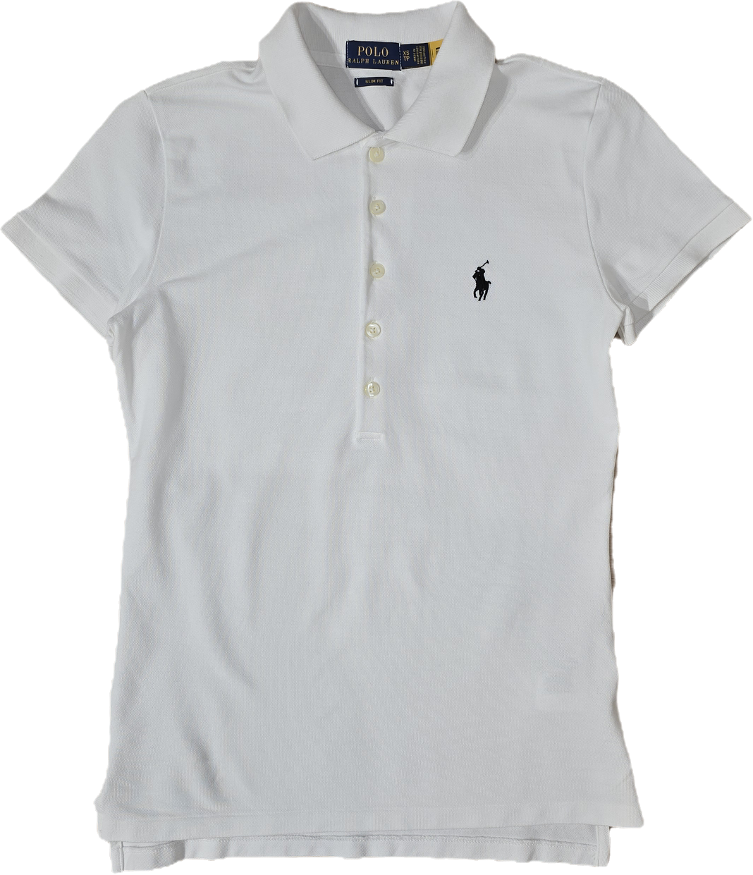 Polo silm fit en coton blanc - XS